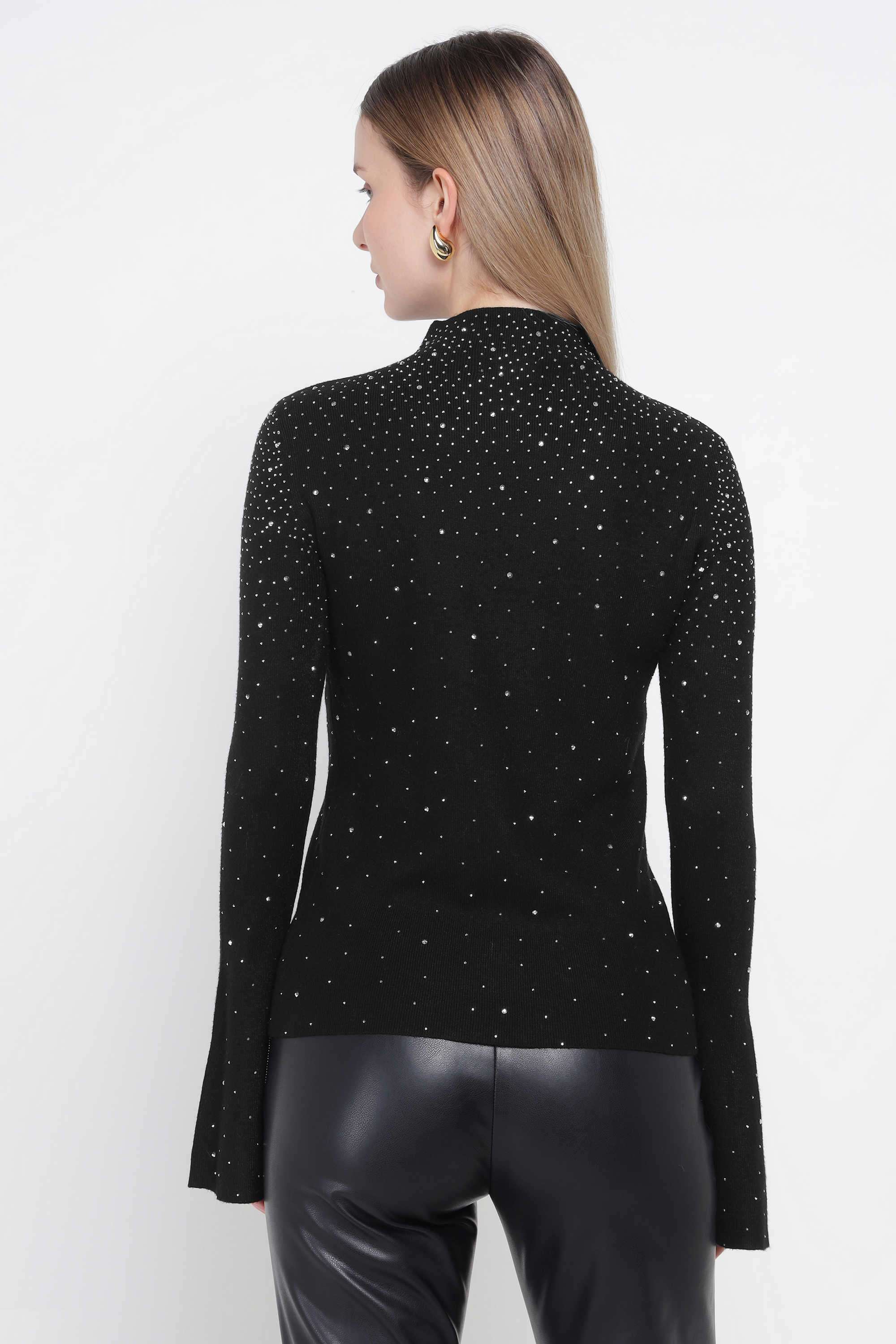 Solid-Turtle-Neck-Nylon-Women-s-Winter-Wear-Sweater