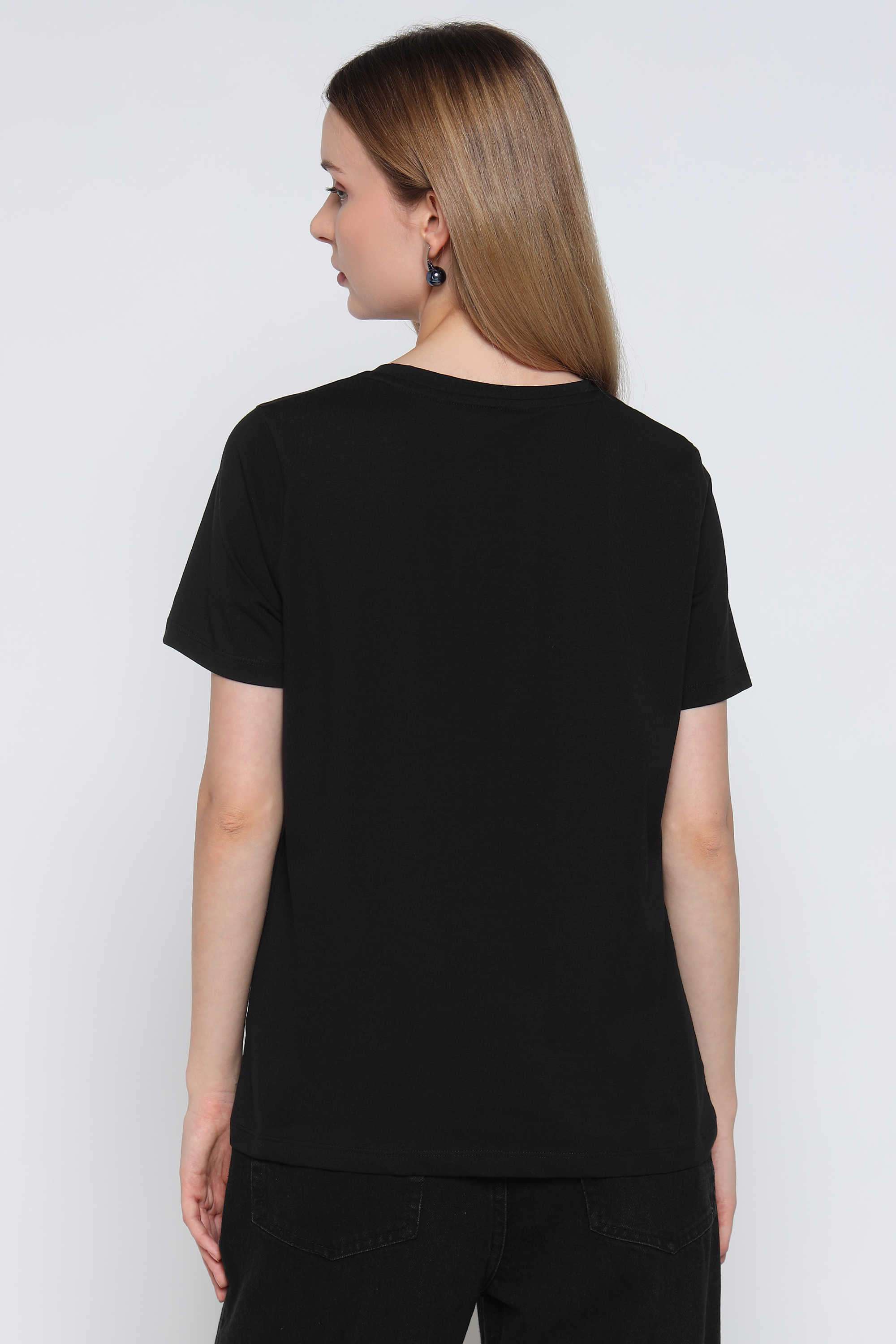 Solid-Round-Neck-Cotton-Women-s-Casual-Wear-T-Shirt