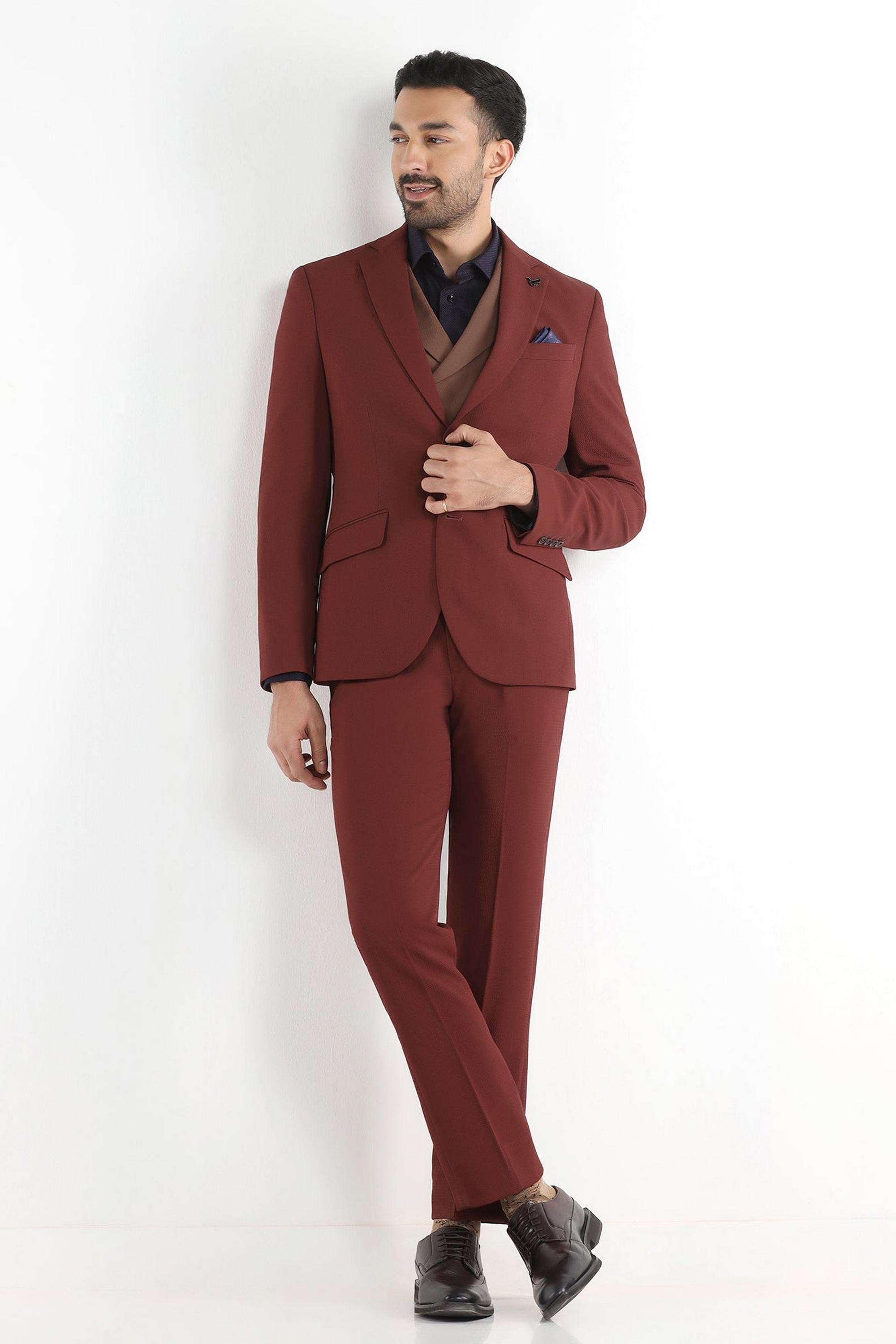 Dobby-Polyester-Slim-Fit-Men-s-Formal-Wear-Suit