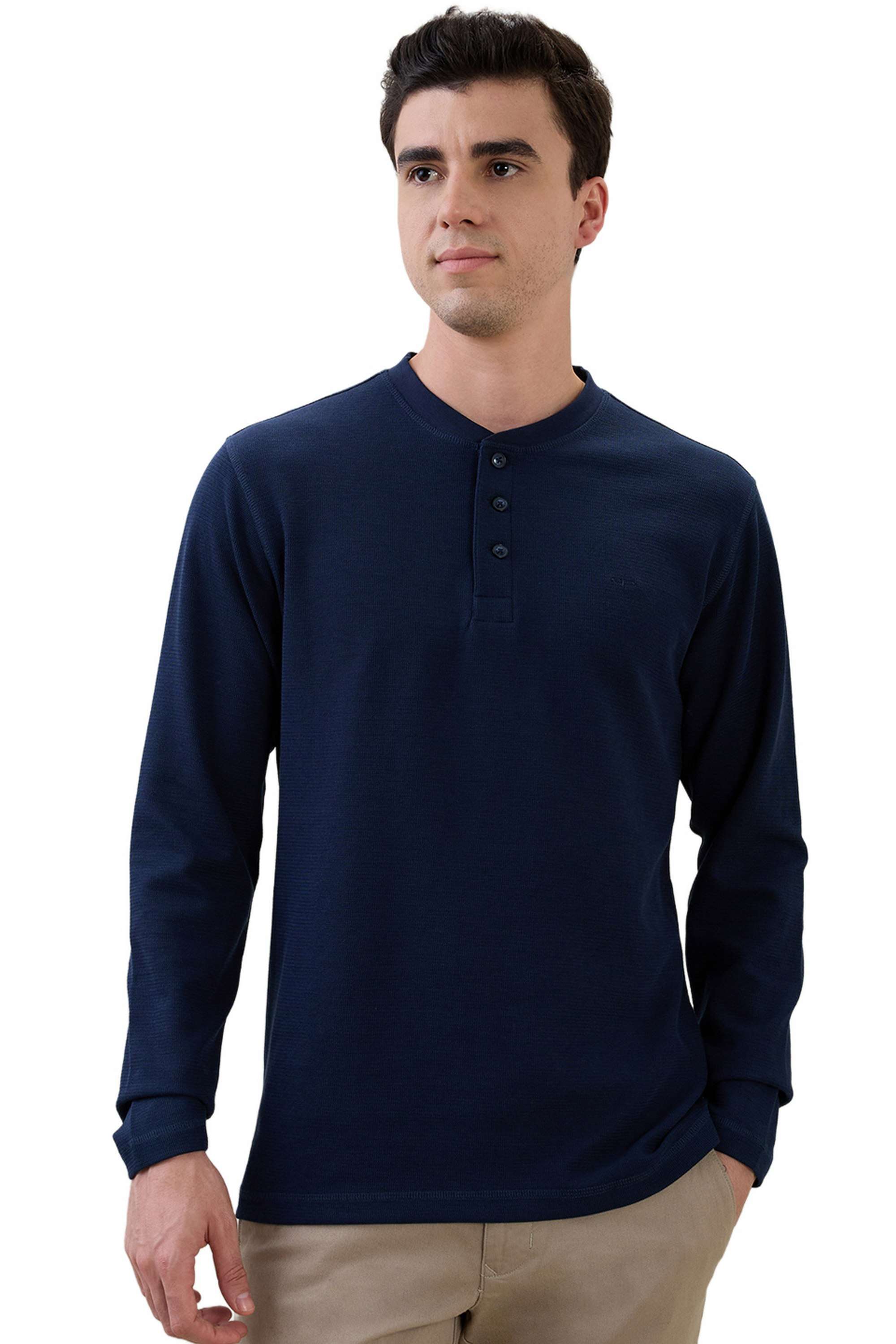 Solid-Cotton-Regular-Fit-Men-T-Shirt