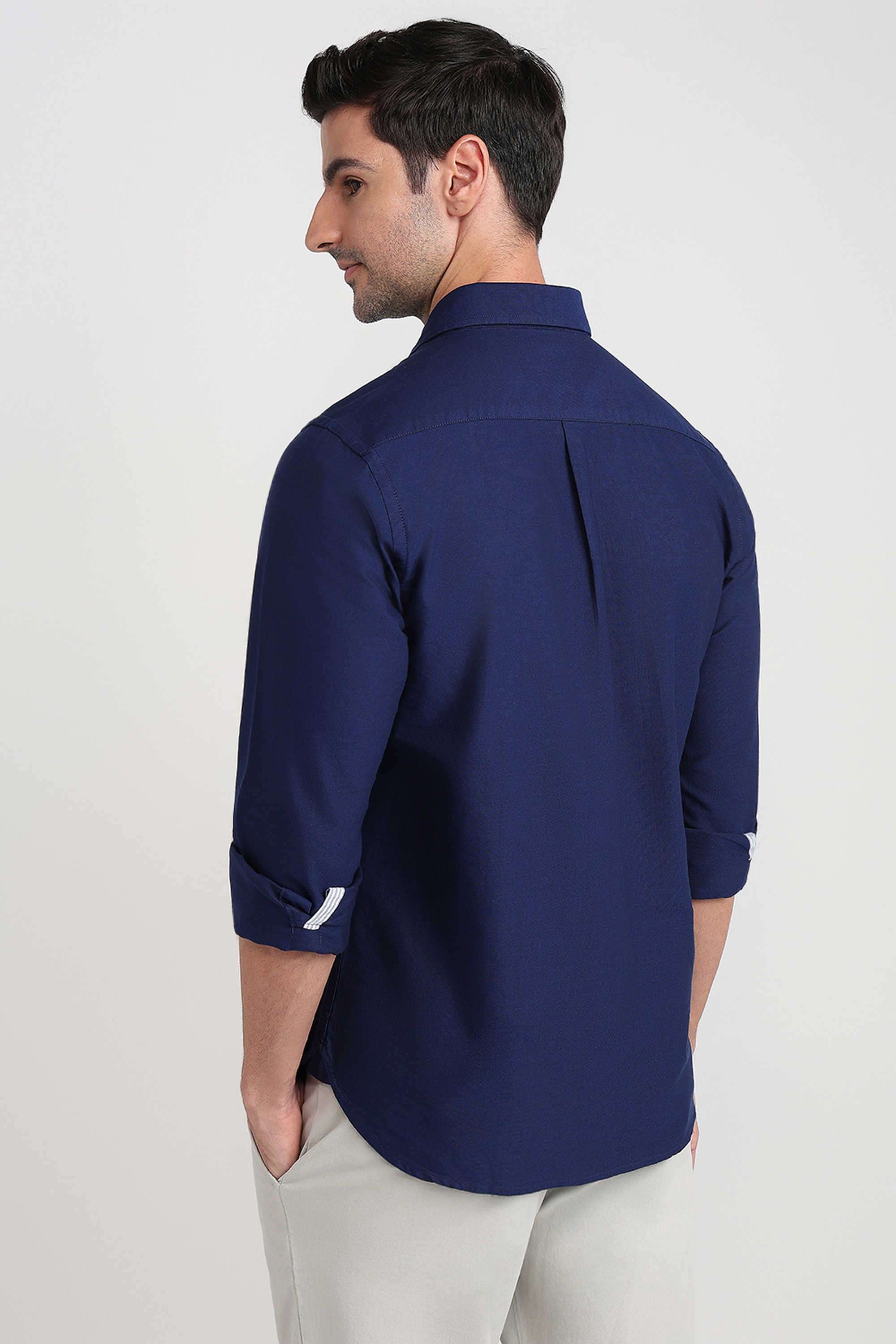 Solid-Cotton-Slim-Fit-Men-s-Casual-Shirt