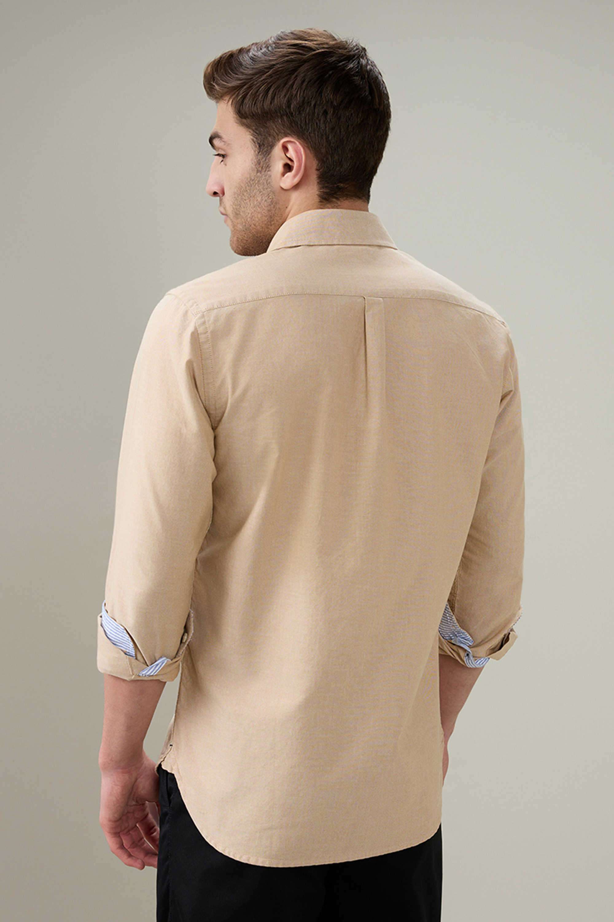 Solid-Cotton-Slim-Fit-Men-s-Casual-Shirt