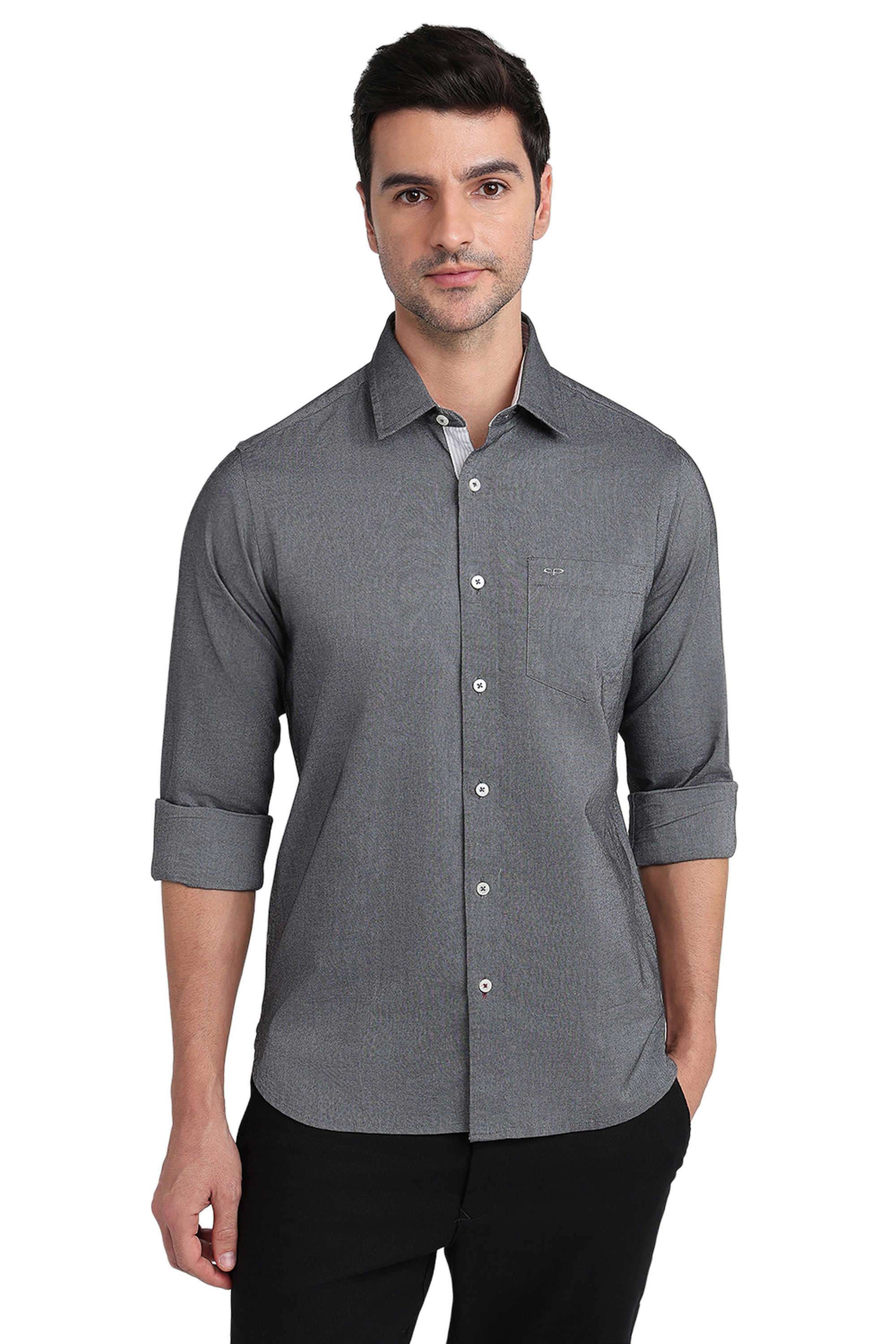 Solid-Cotton-Slim-Fit-Men-s-Casual-Shirt