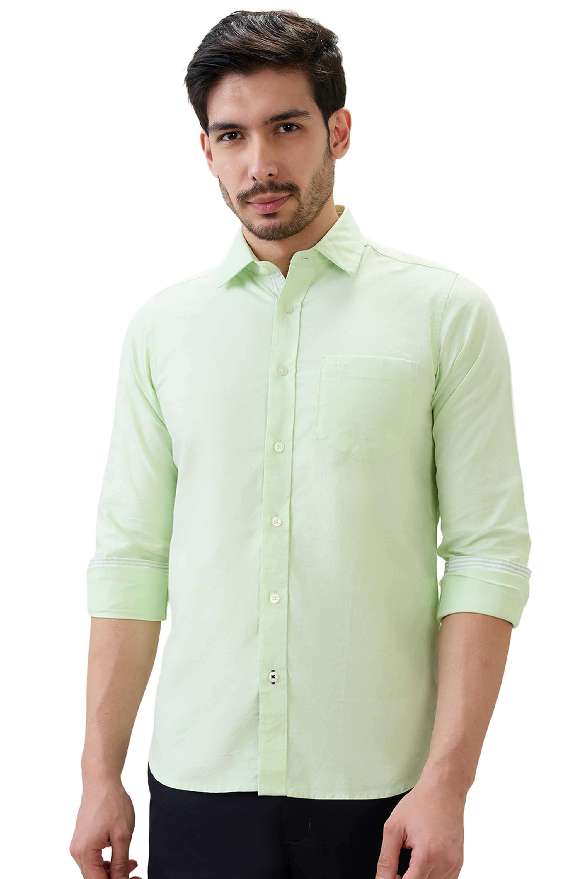 Solid-Cotton-Slim-Fit-Men-s-Casual-Shirt