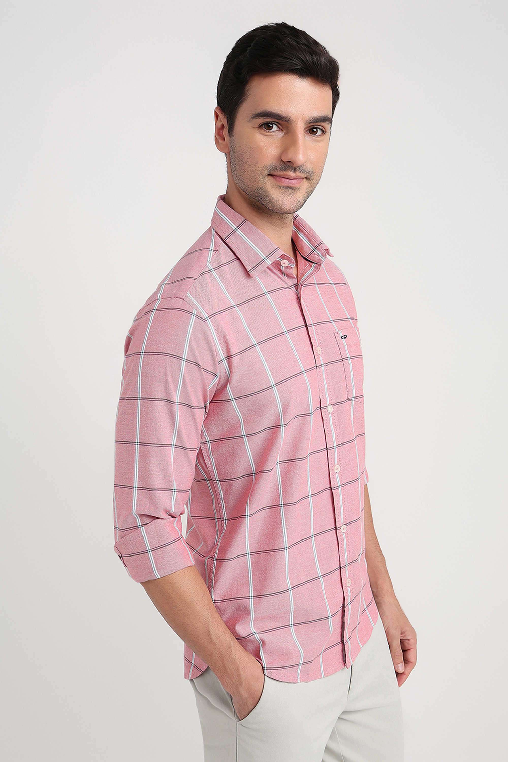 Checks-Cotton-Blend-Slim-Fit-Men-s-Casual-Shirt