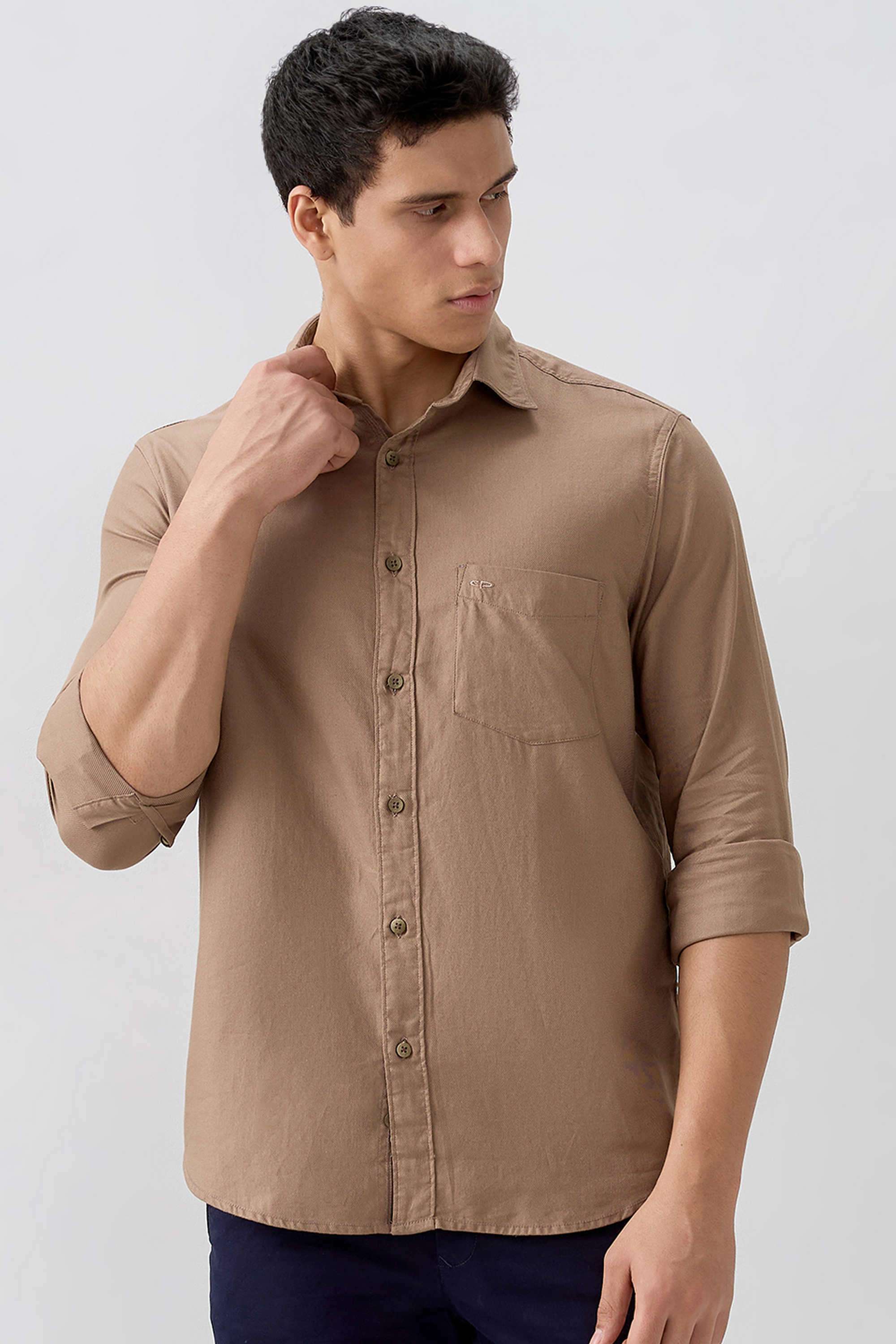 Solid-Cotton-Regular-Fit-Men-s-Casual-Shirt
