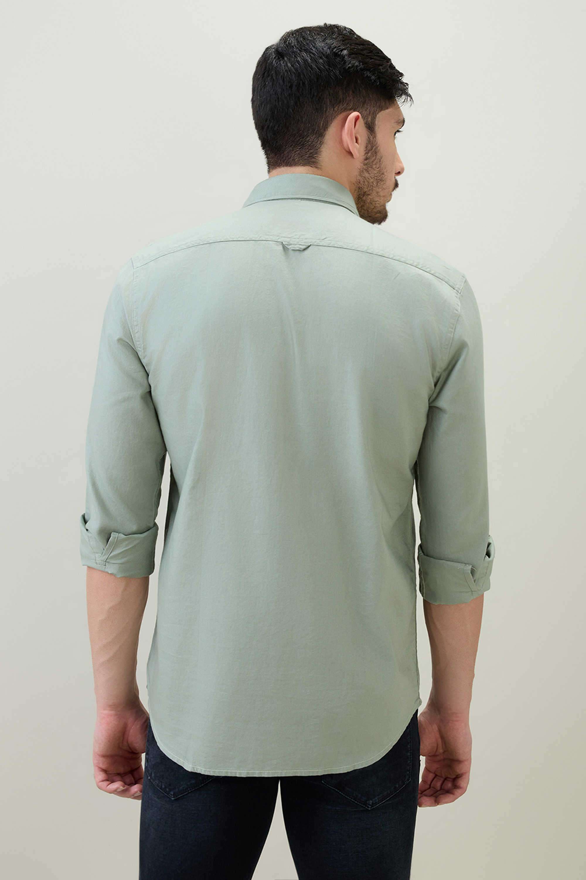 Solid-Cotton-Regular-Fit-Men-s-Casual-Shirt