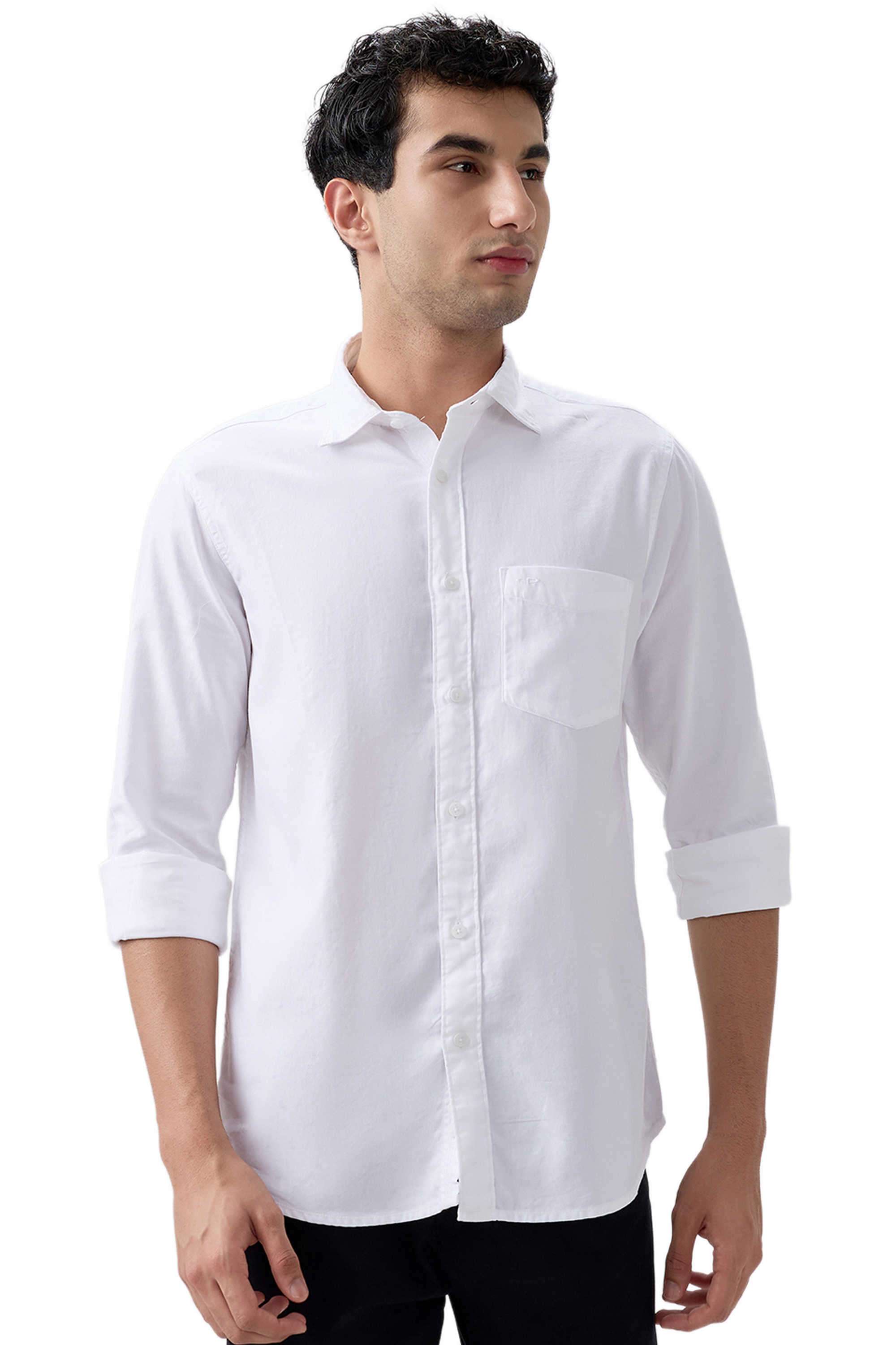 Solid-Cotton-Regular-Fit-Men-s-Casual-Shirt