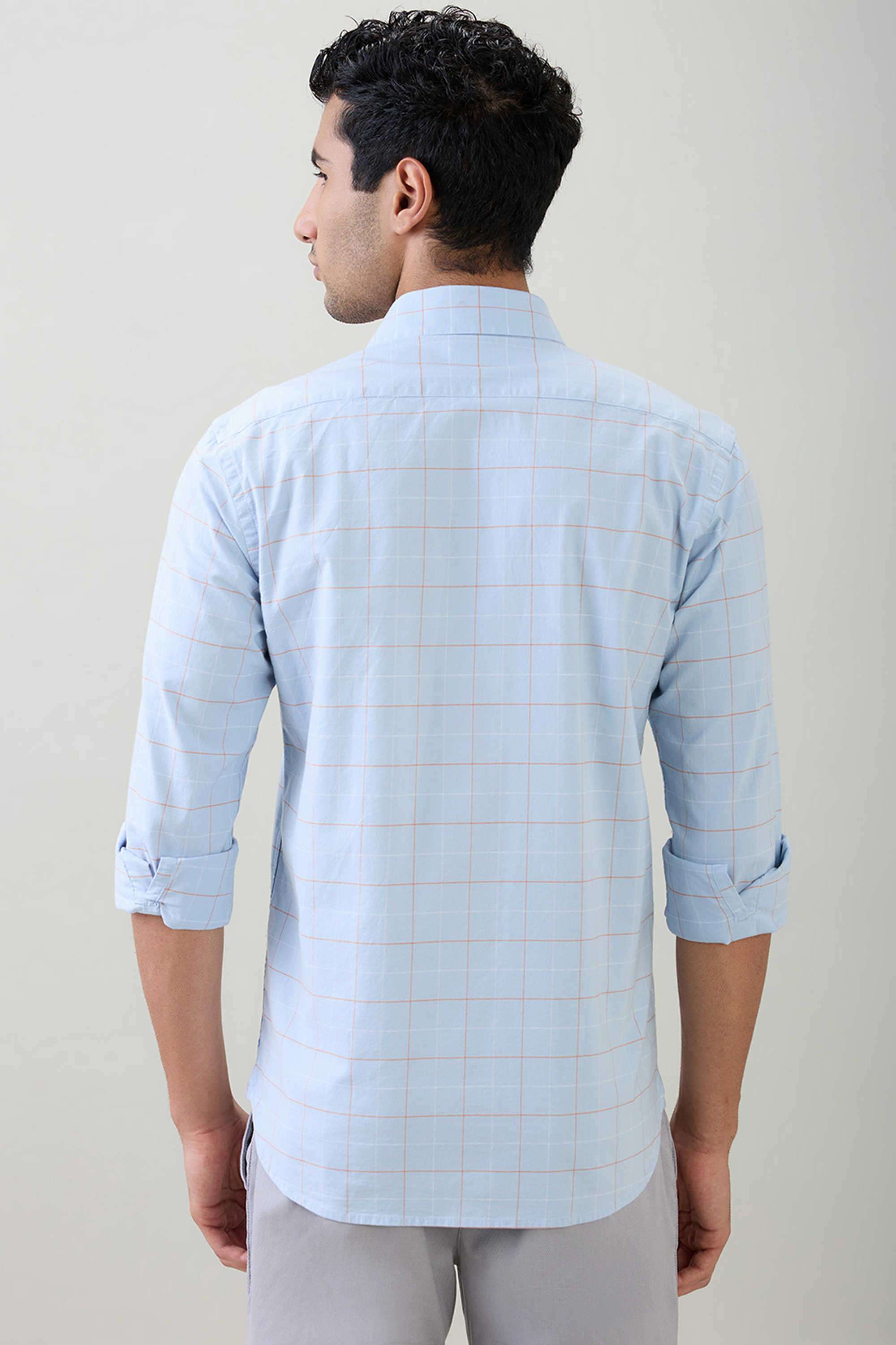 Checks-Cotton-Blend-Regular-Fit-Men-s-Casual-Shirt