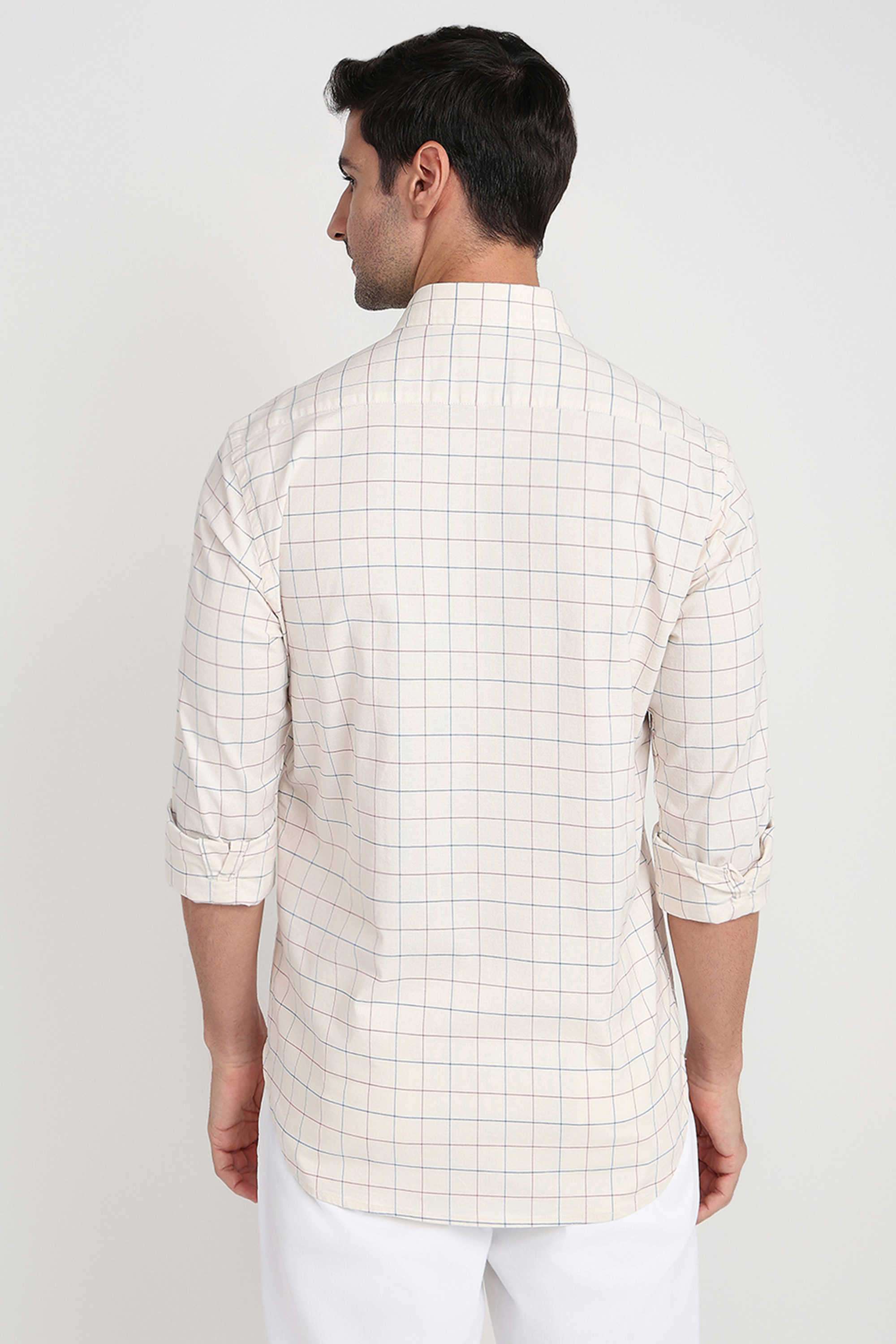 Checks-Cotton-Blend-Regular-Fit-Men-s-Casual-Shirt
