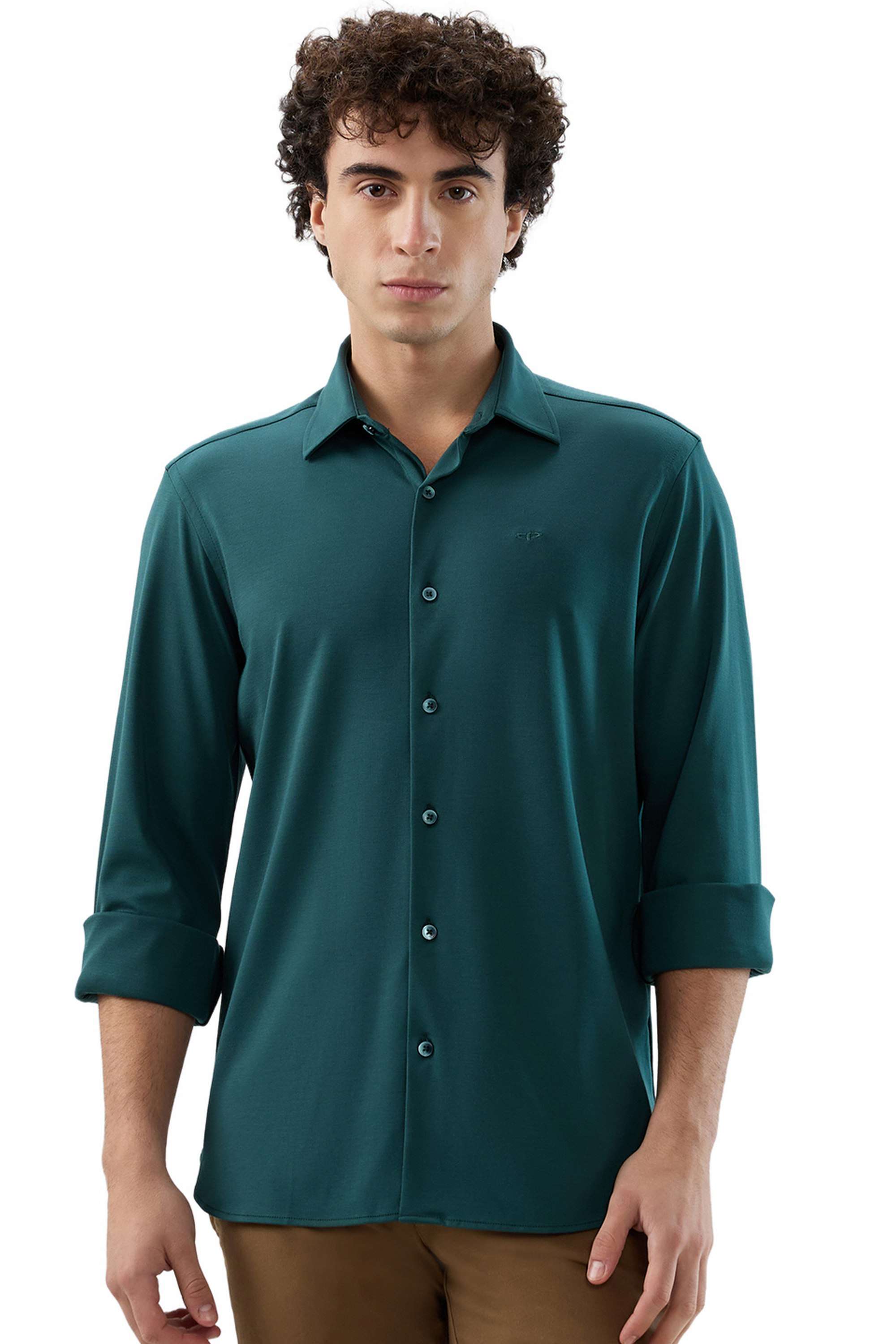 Solid-Blended-Fabric-Regular-Fit-Men-Casual-Wear-Shirt