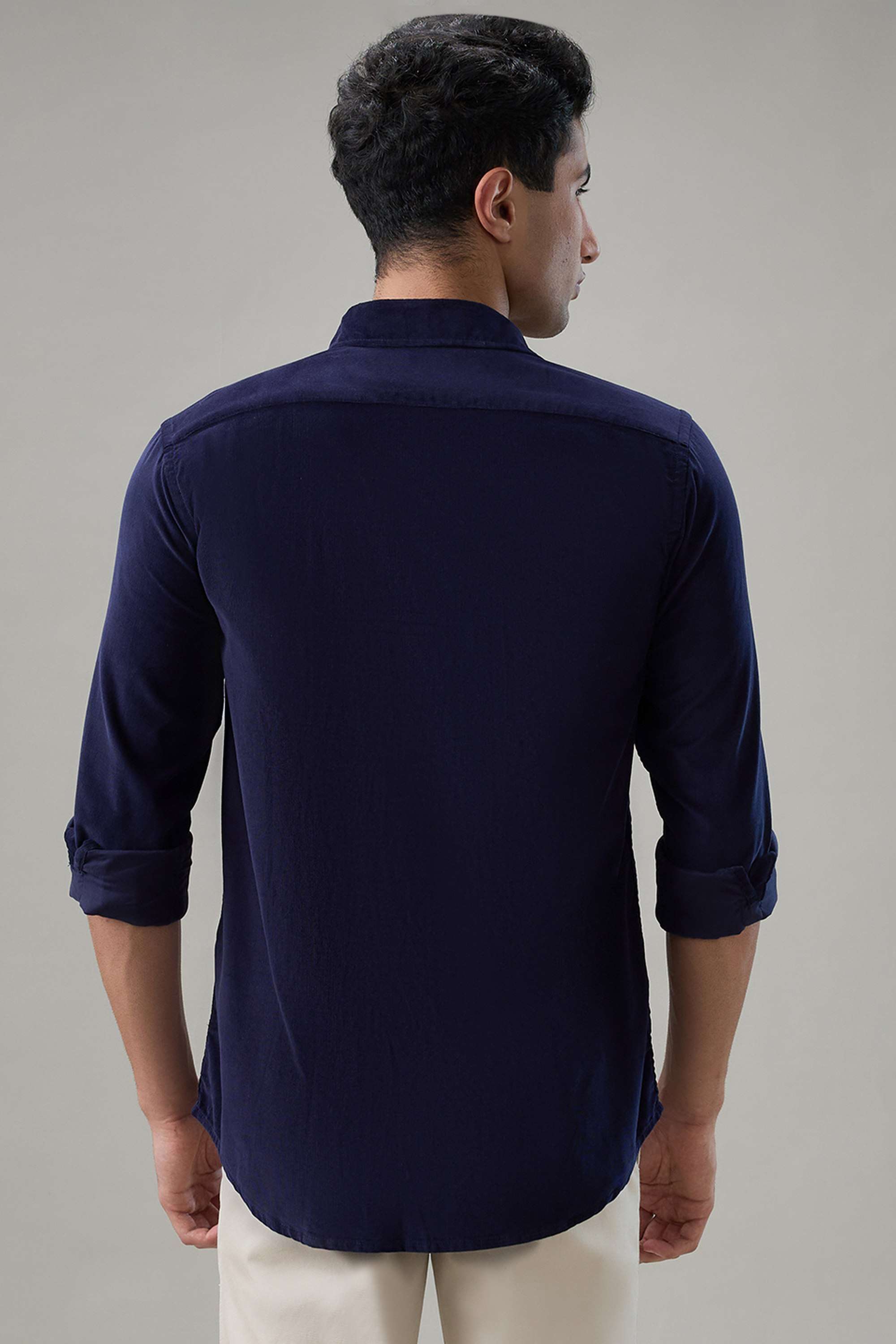 Solid-Cotton-Regular-Fit-Men-s-Casual-Shirt