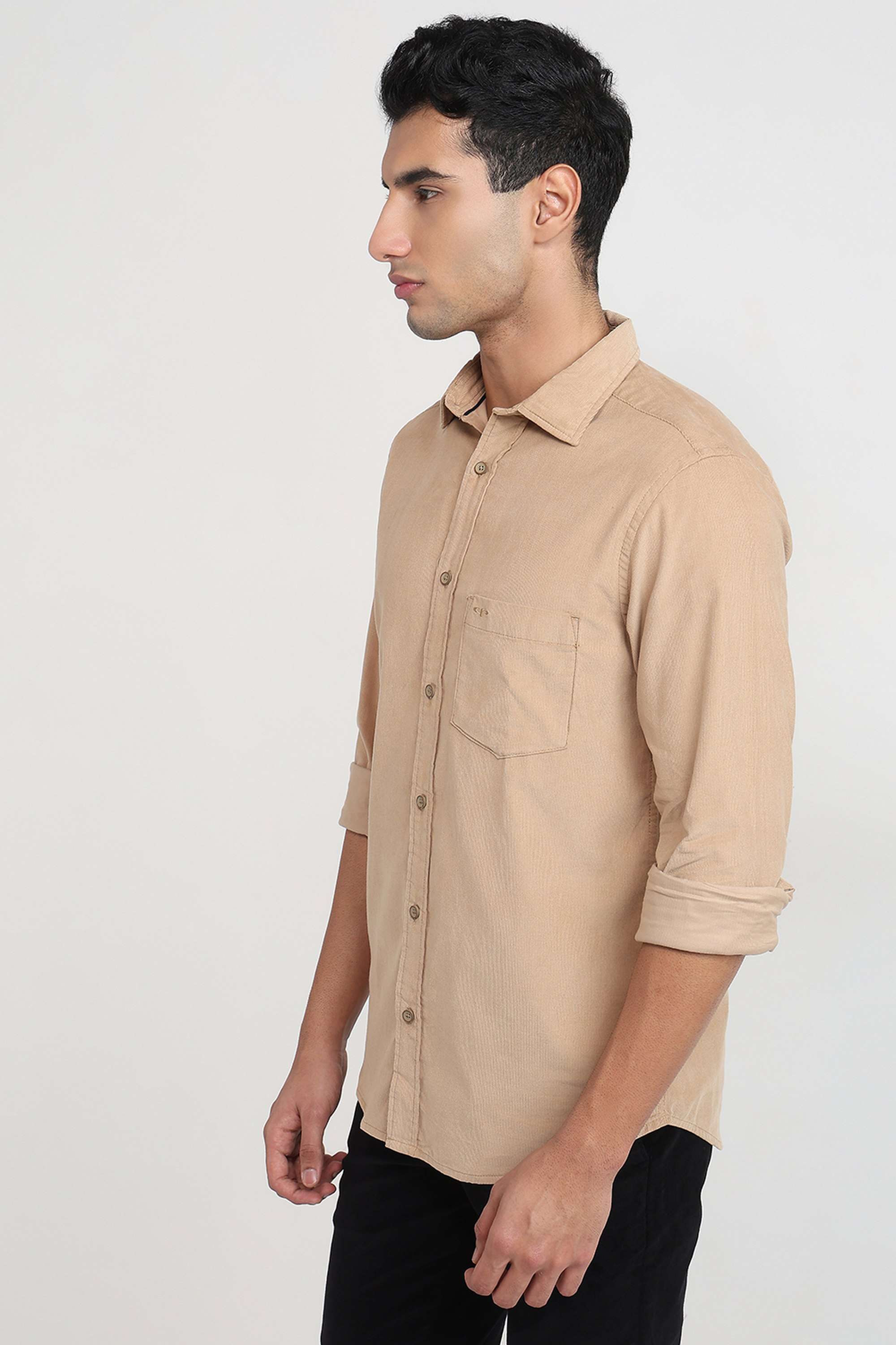 Solid-Cotton-Regular-Fit-Men-s-Casual-Shirt