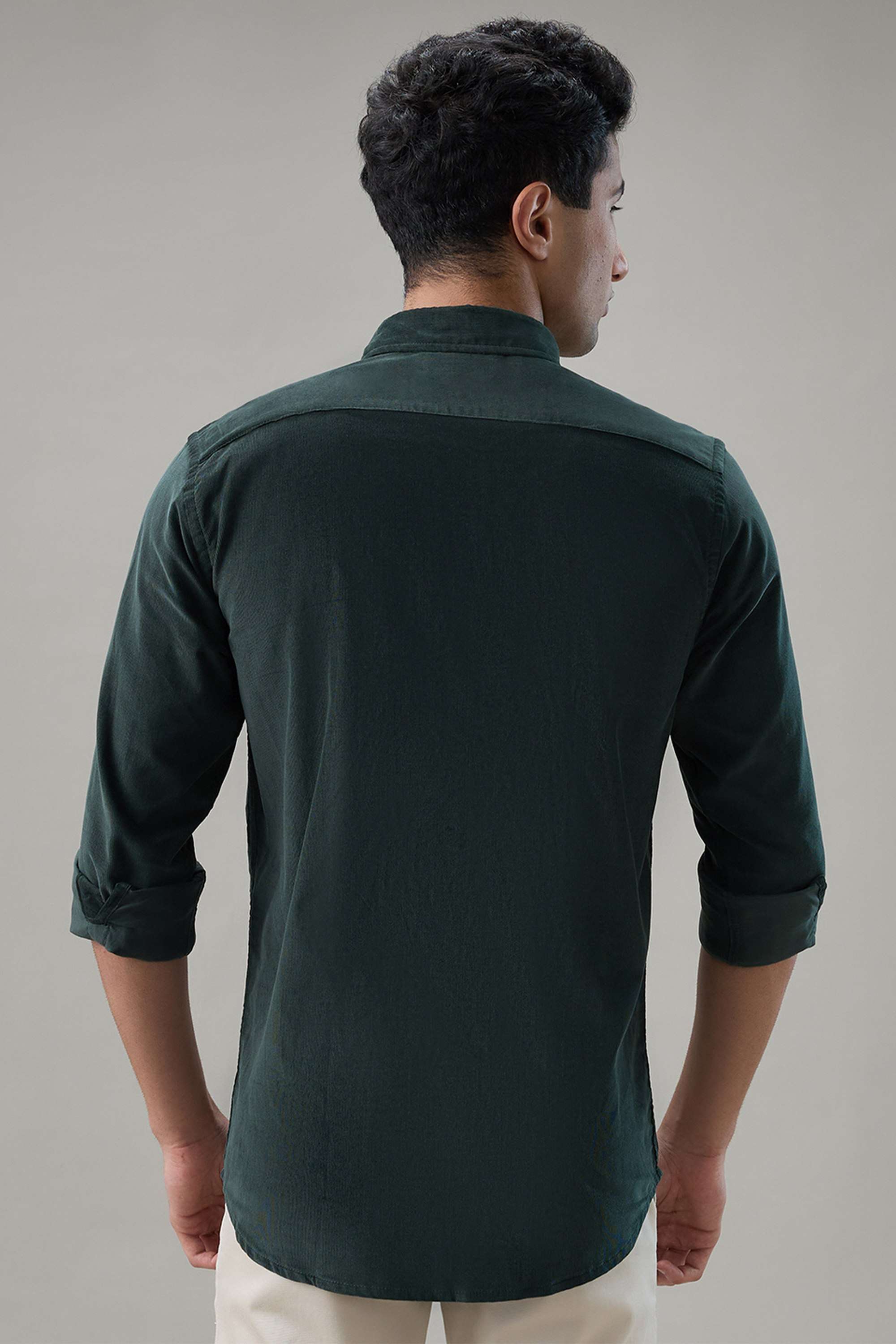 Solid-Cotton-Regular-Fit-Men-s-Casual-Shirt