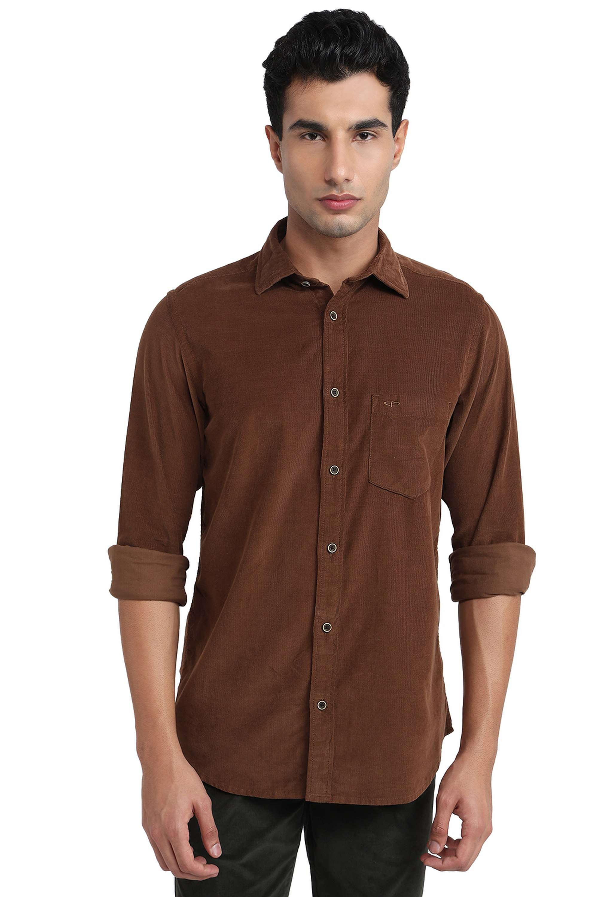 Solid-Cotton-Regular-Fit-Men-s-Casual-Shirt
