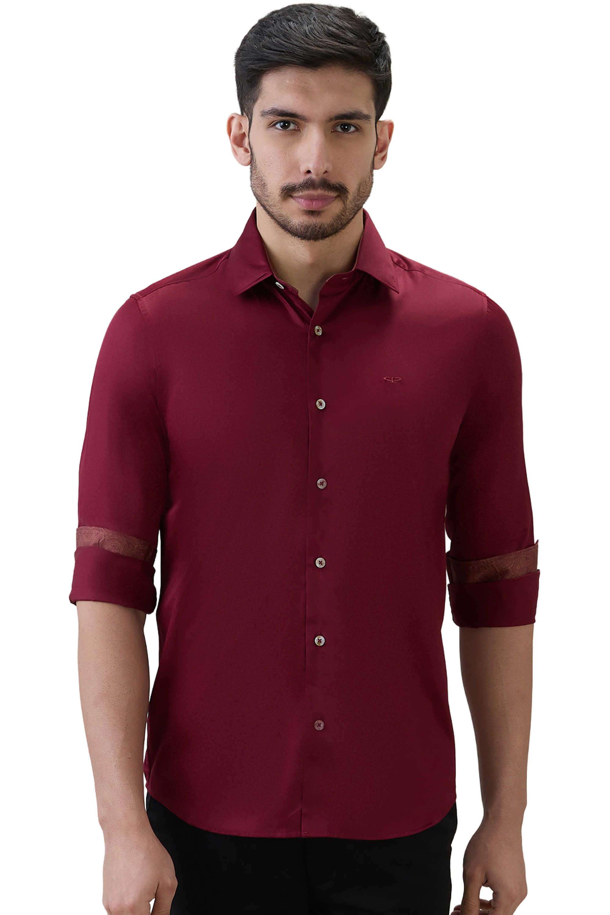 Solid-Cotton-Regular-Fit-Men-s-Casual-Shirt