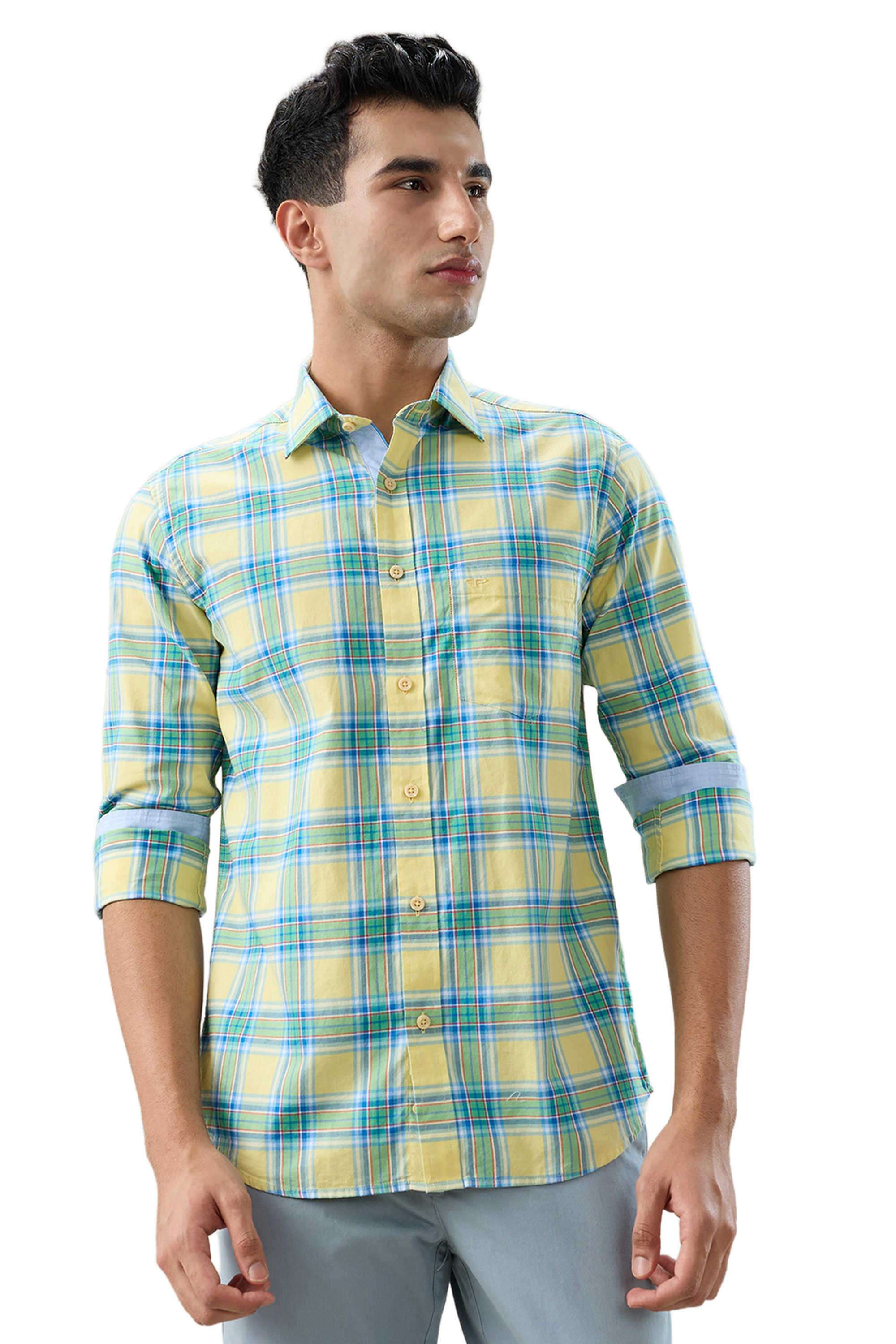 Checks-Cotton-Regular-Fit-Men-s-Casual-Shirt