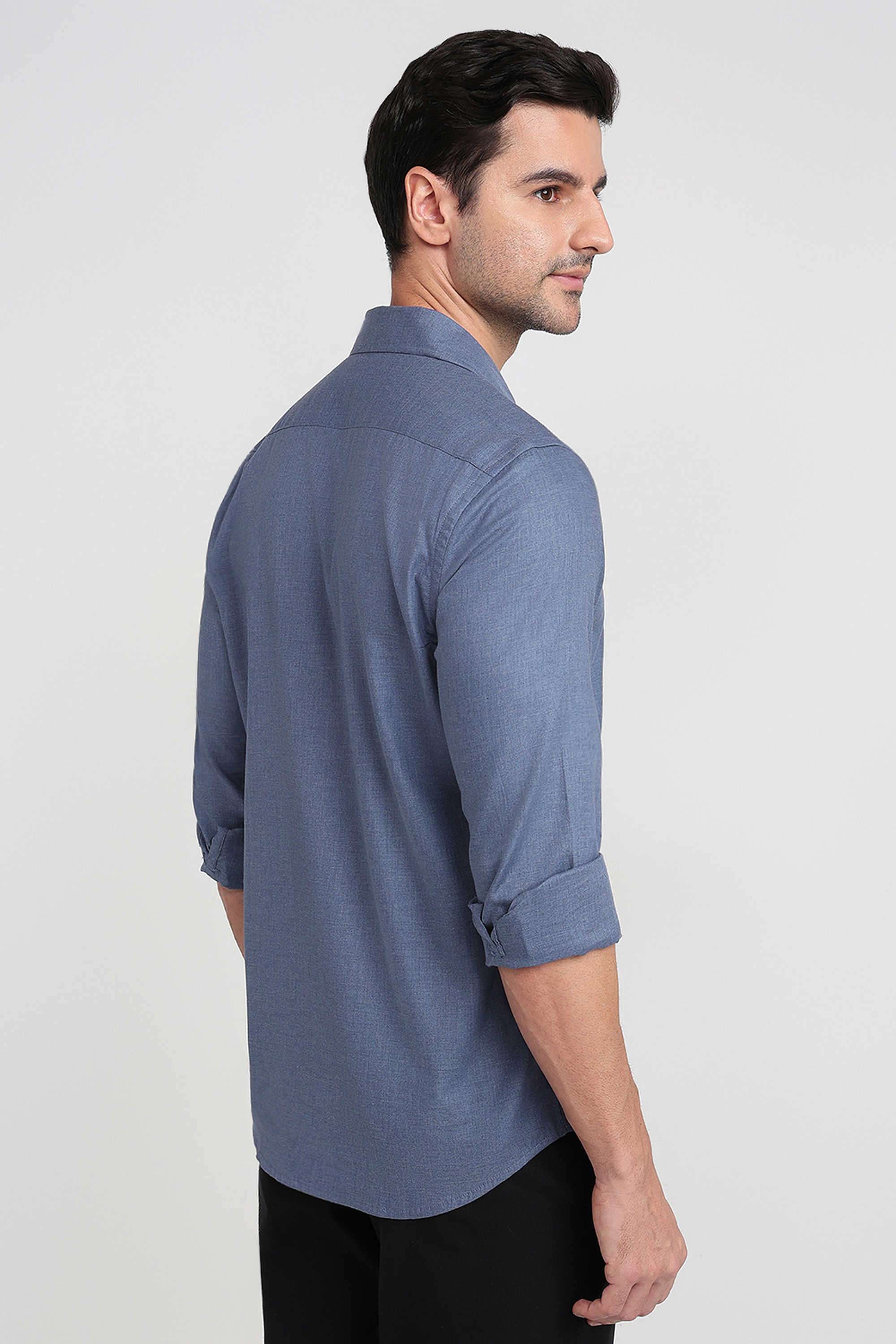 Solid-Cotton-Regular-Fit-Men-s-Casual-Shirt