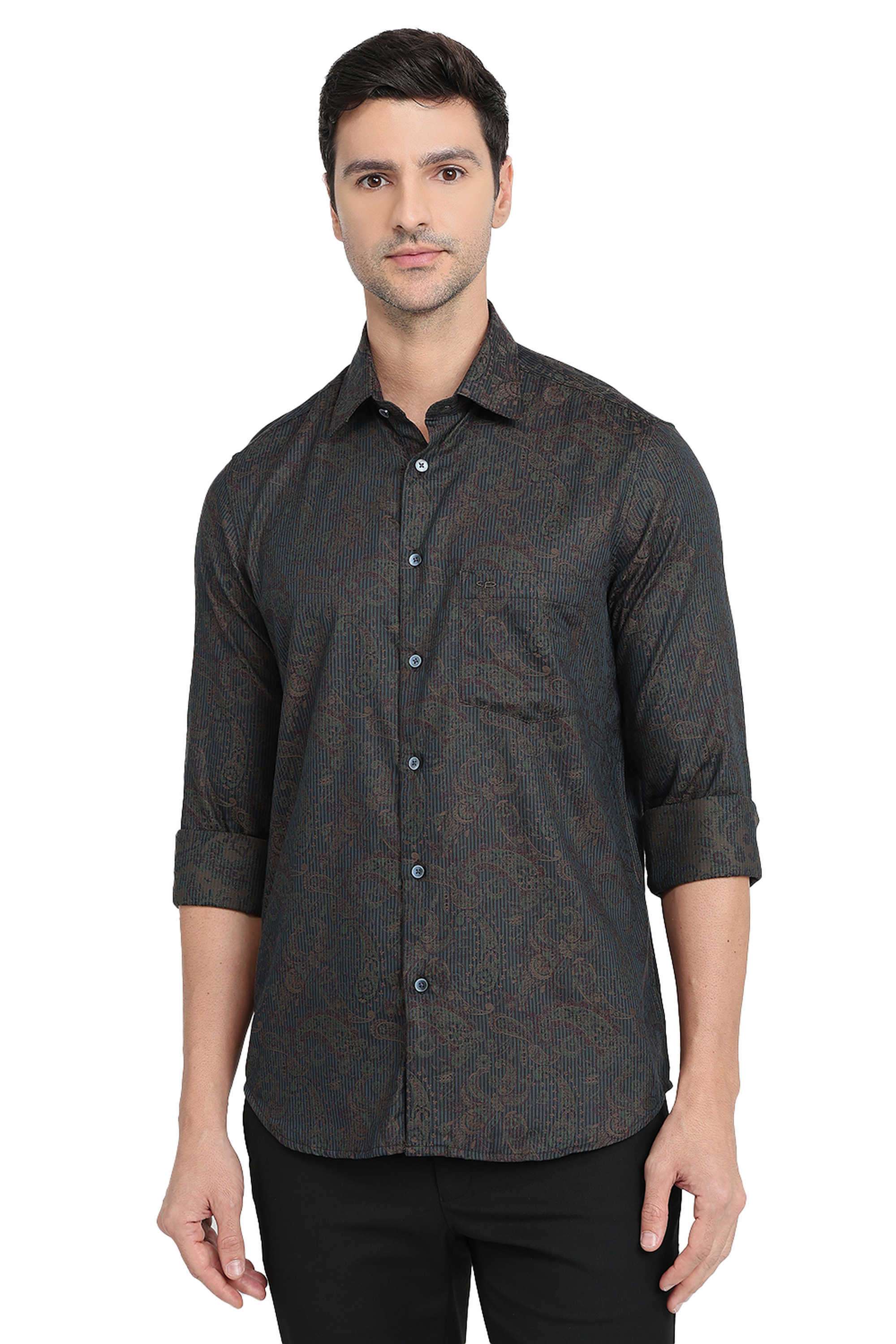 Solid-Cotton-Regular-Fit-Men-s-Casual-Shirt