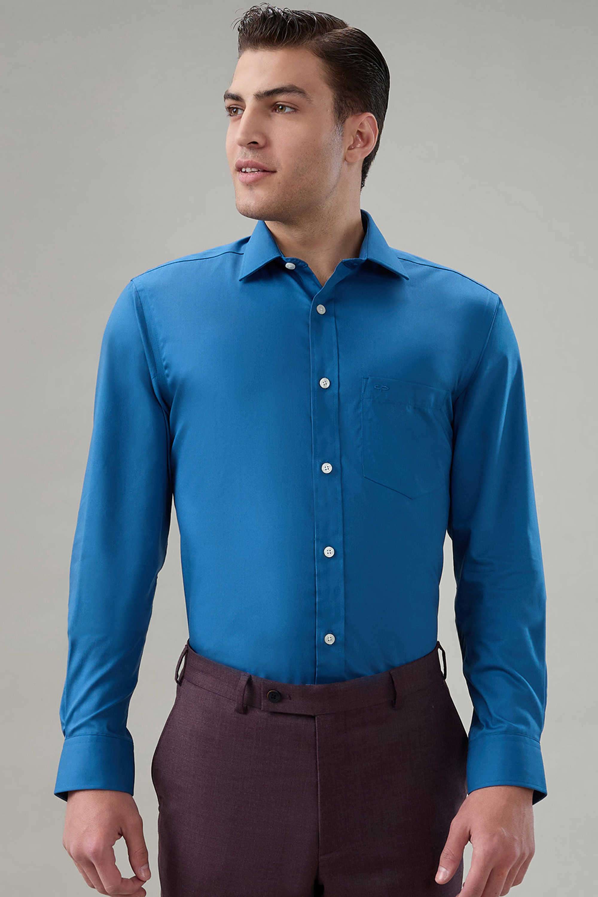Solid-Cotton-Regular-Fit-Men-s-Casual-Shirt