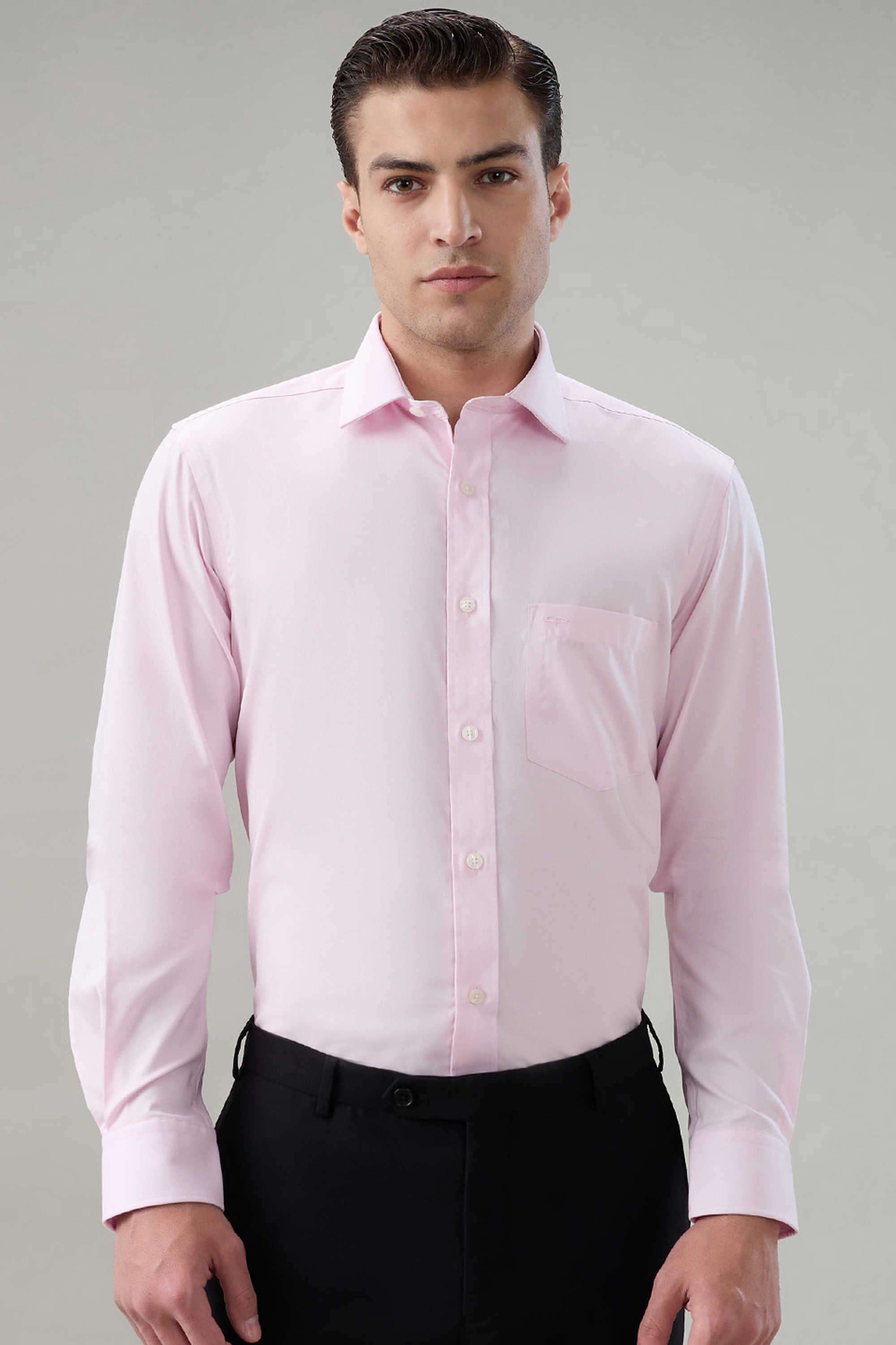 Solid-Cotton-Regular-Fit-Men-s-Casual-Shirt