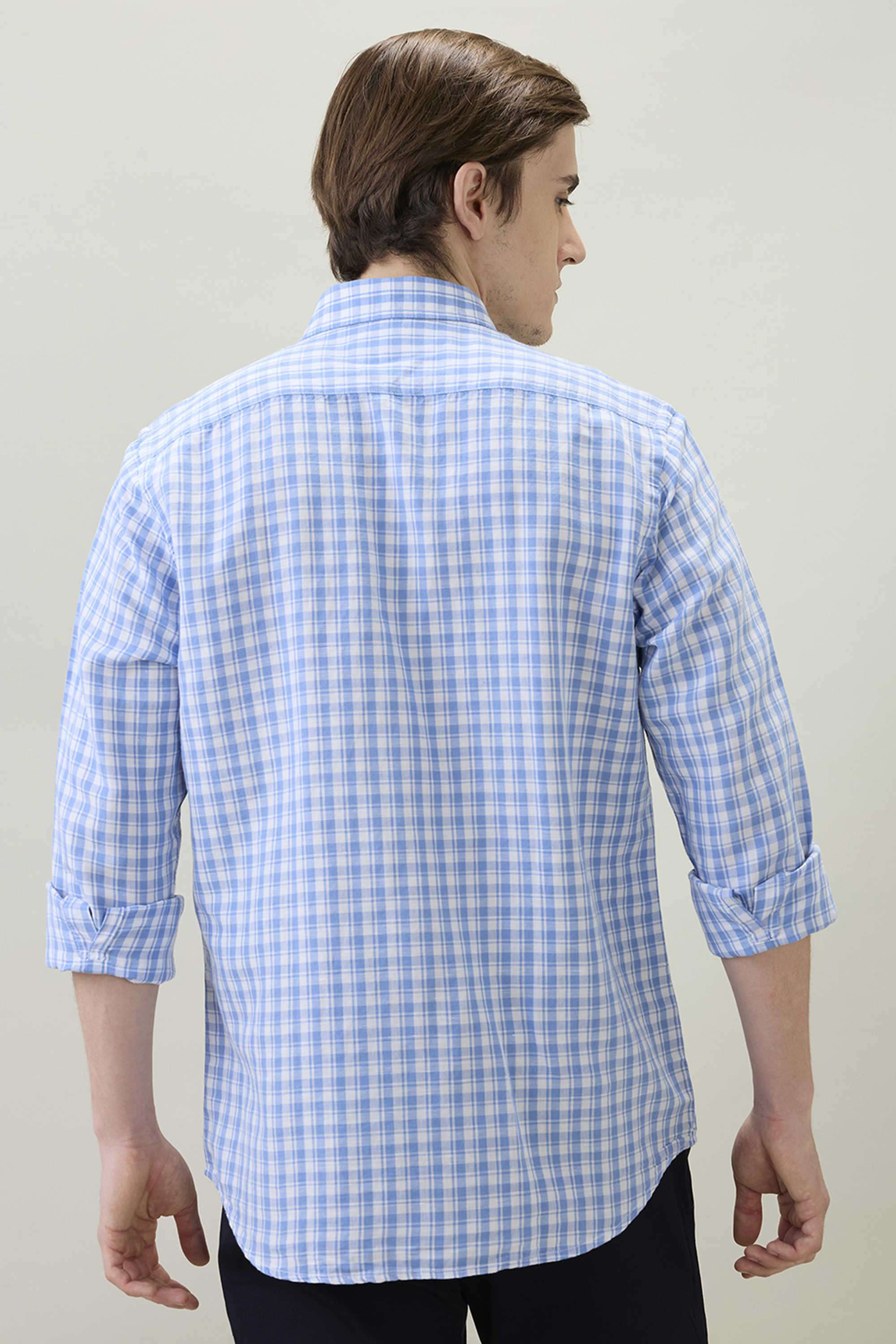 Checks-Cotton-Linen-Blend-Regular-Fit-Men-s-Casual-Shirt
