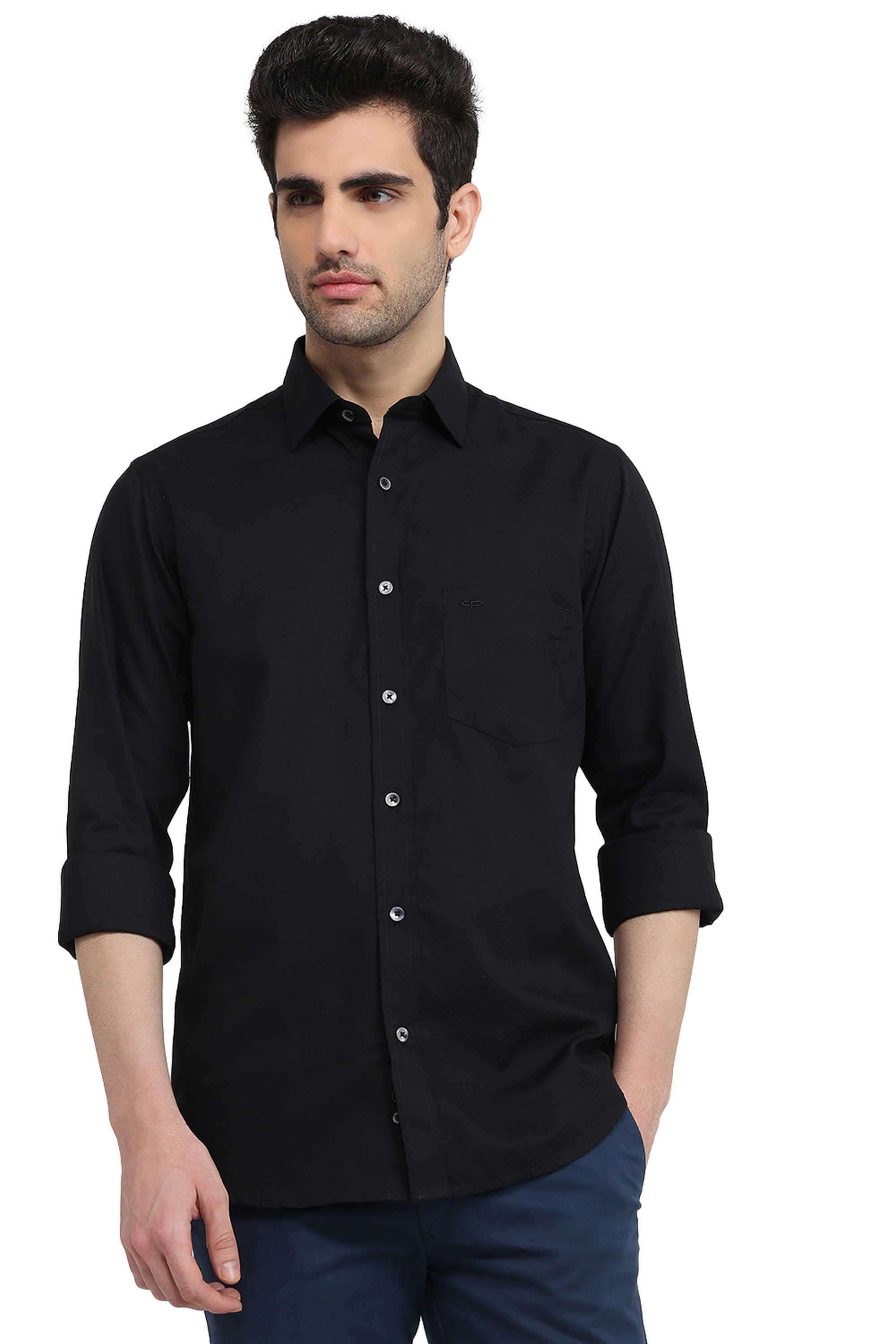 Solid-Cotton-Regular-Fit-Men-s-Casual-Shirt