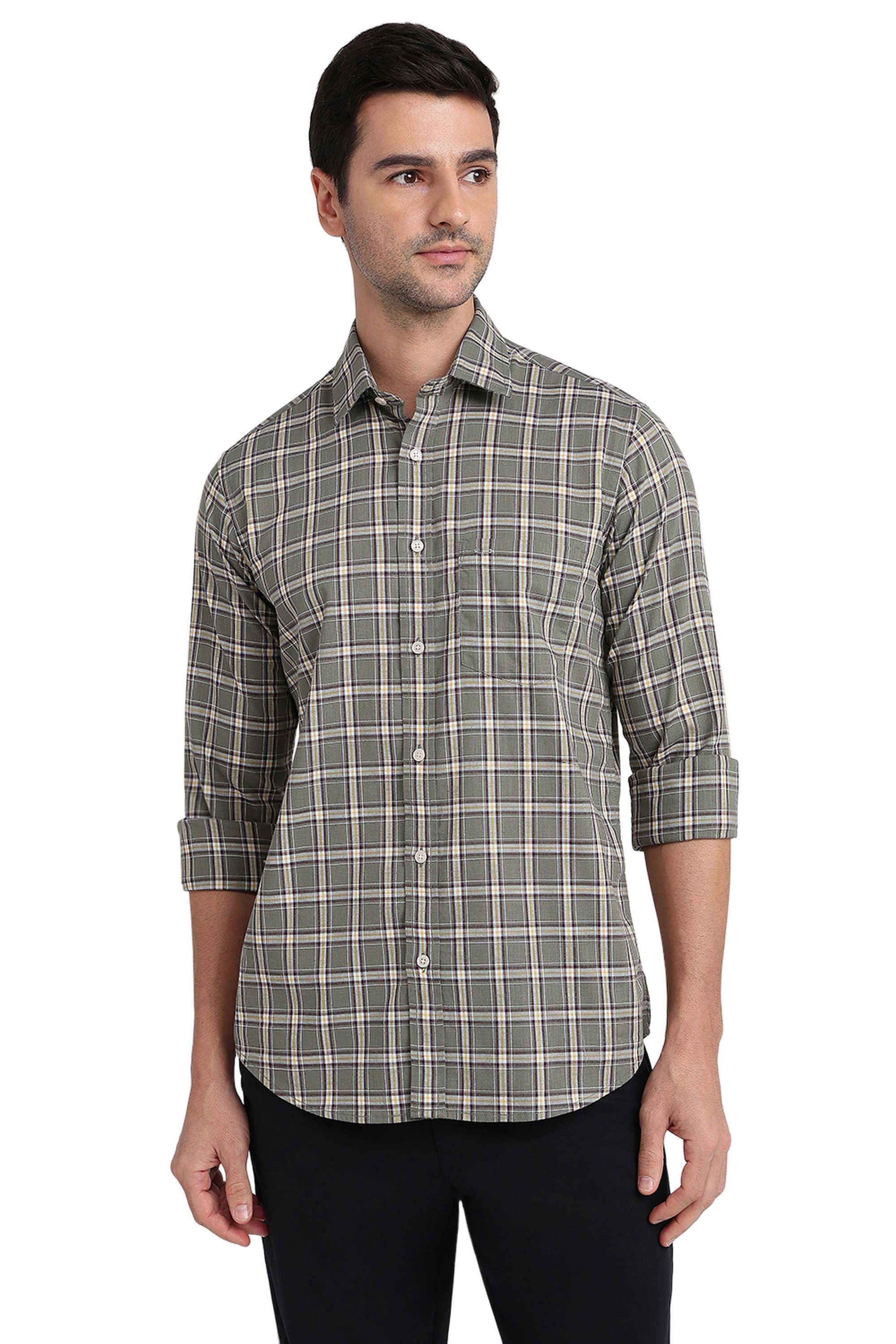 Checks-Cotton-Regular-Fit-Men-s-Casual-Shirt