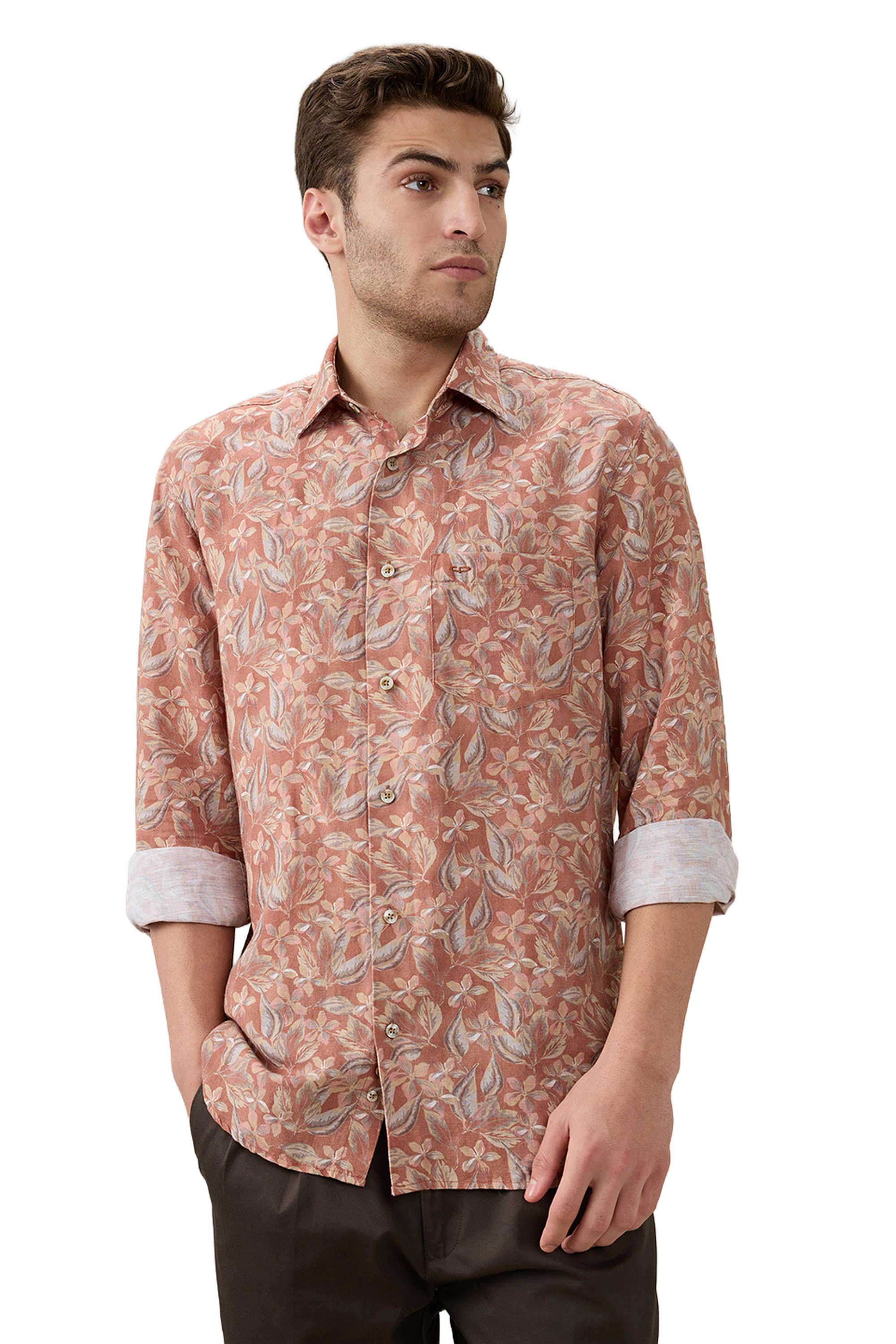 Printed-Cotton-Linen-Blend-Regular-Fit-Men-s-Casual-Shirt