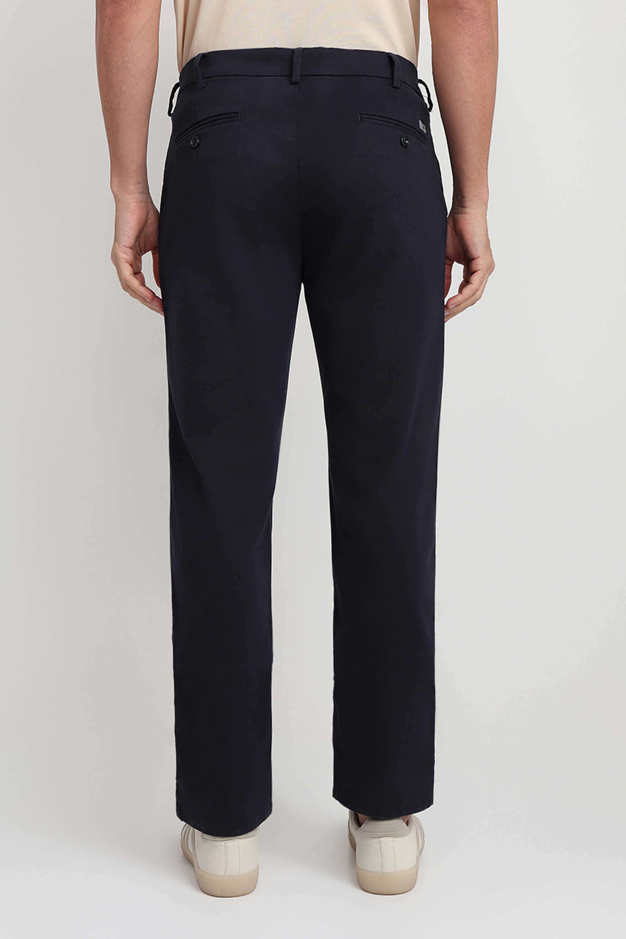 Solid-Cotton-Blend-Regular-Fit-Men-s-Casual-Trousers