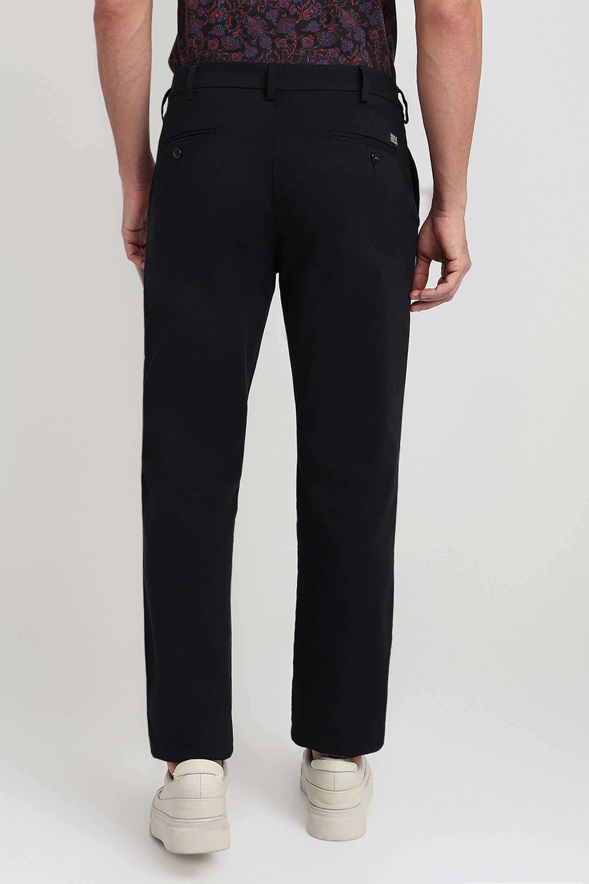 Solid-Cotton-Blend-Regular-Fit-Men-s-Casual-Trousers