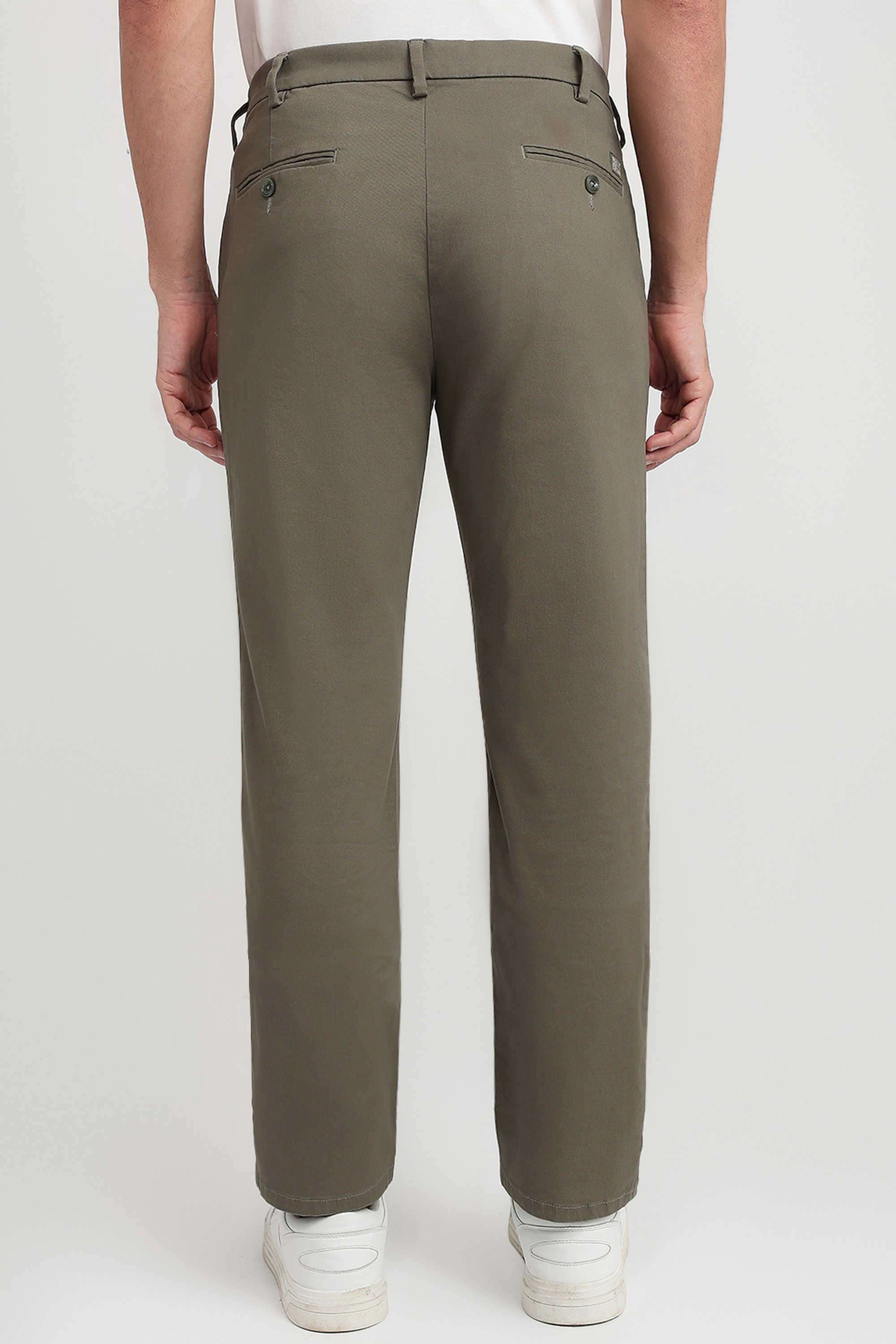 Solid-Cotton-Blend-Regular-Fit-Men-s-Casual-Trousers