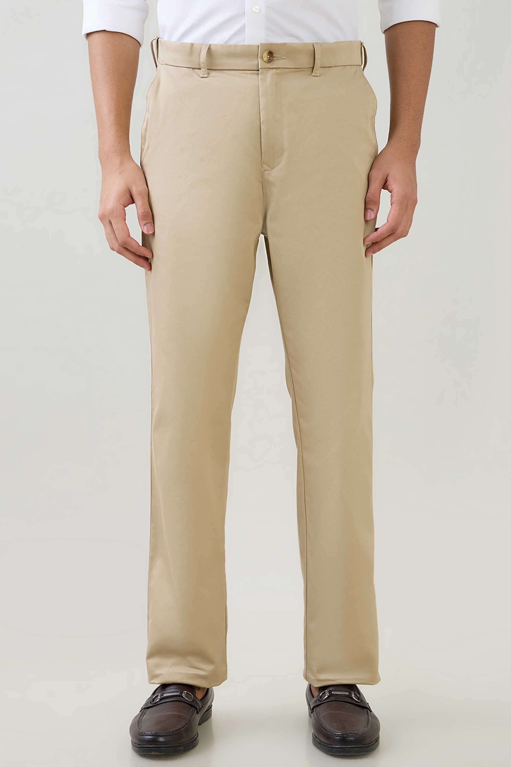 Solid-Cotton-Regular-Fit-Men-s-Casual-Trousers