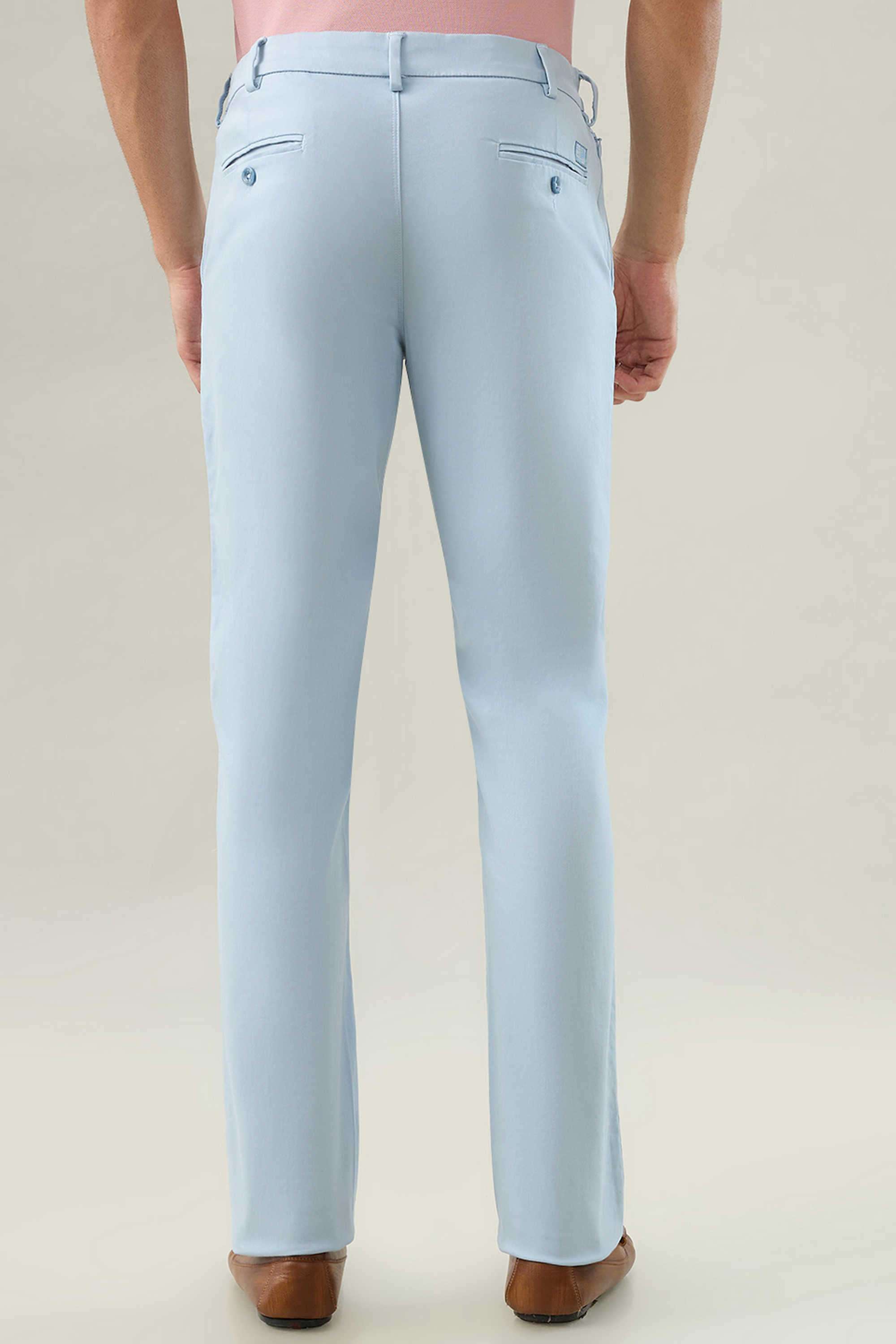 Solid-Cotton-Blend-Slim-Fit-Men-s-Casual-Trousers