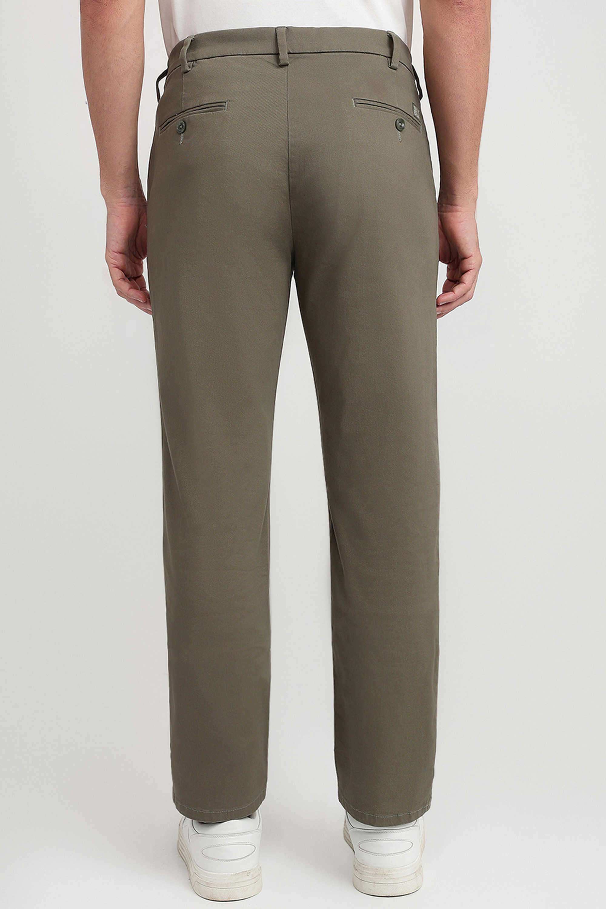 Solid-Cotton-Blend-Slim-Fit-Men-s-Casual-Trousers