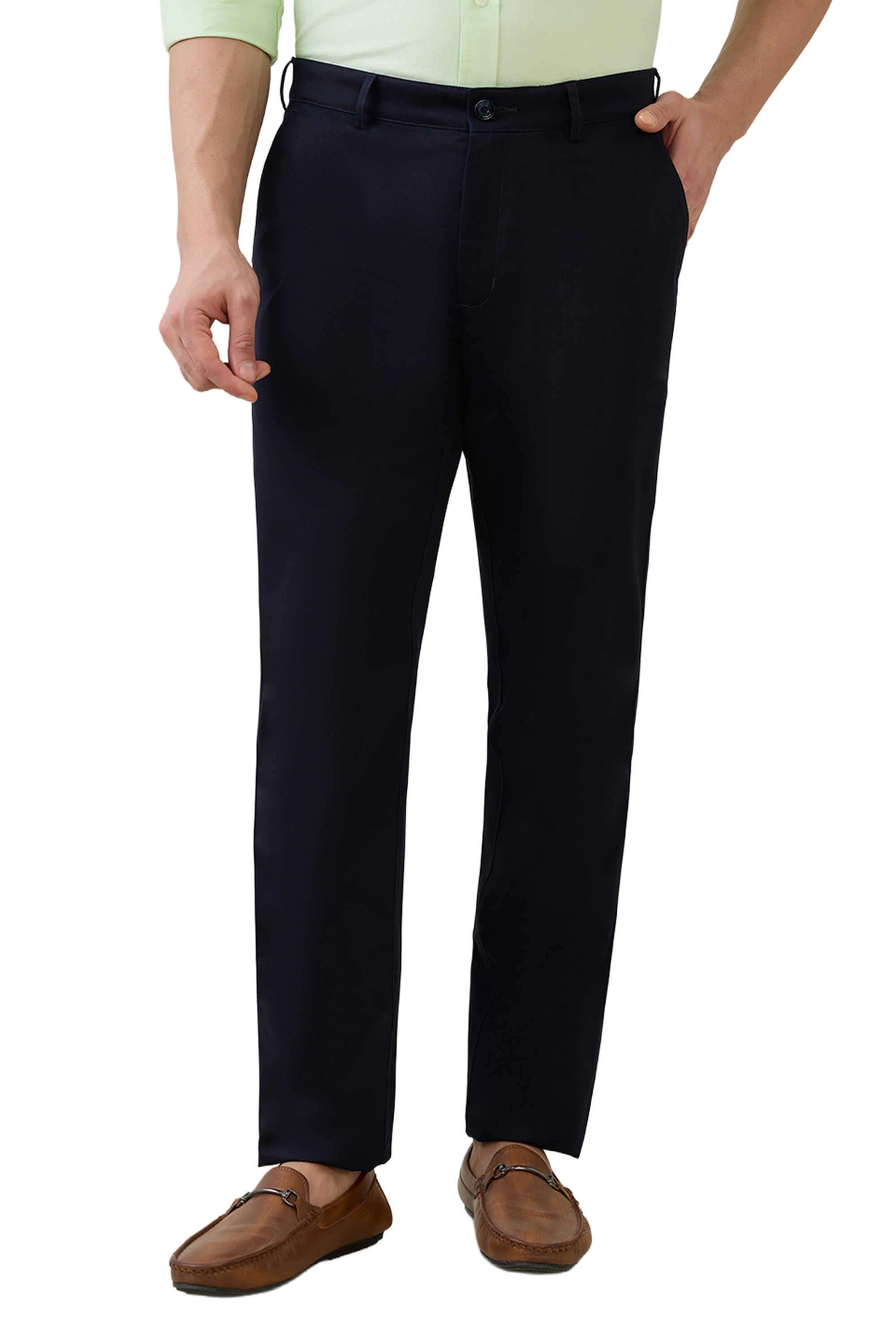 Solid-Cotton-Slim-Fit-Men-s-Casual-Trousers