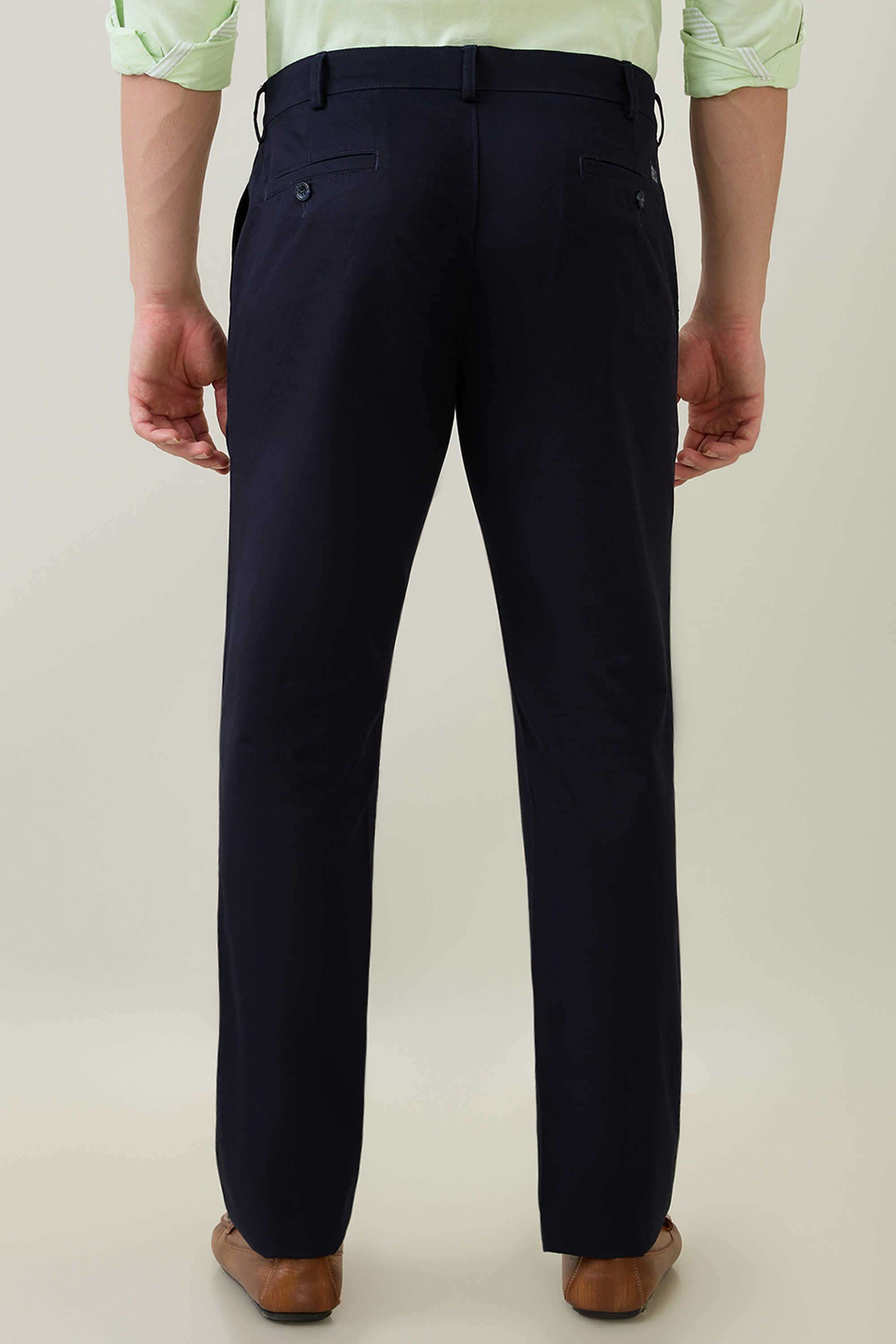 Solid-Cotton-Slim-Fit-Men-s-Casual-Trousers