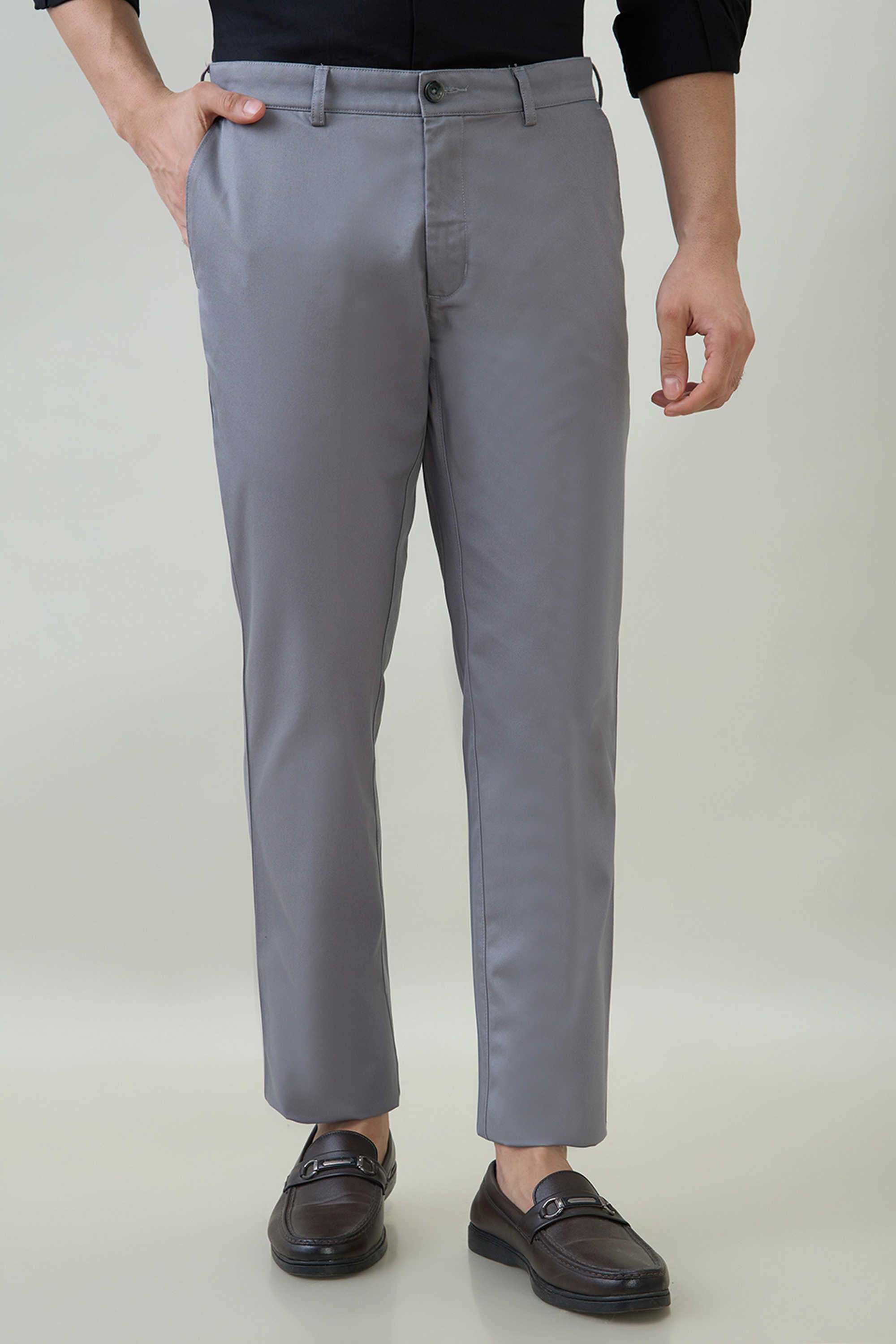 Solid-Cotton-Slim-Fit-Men-s-Casual-Trousers