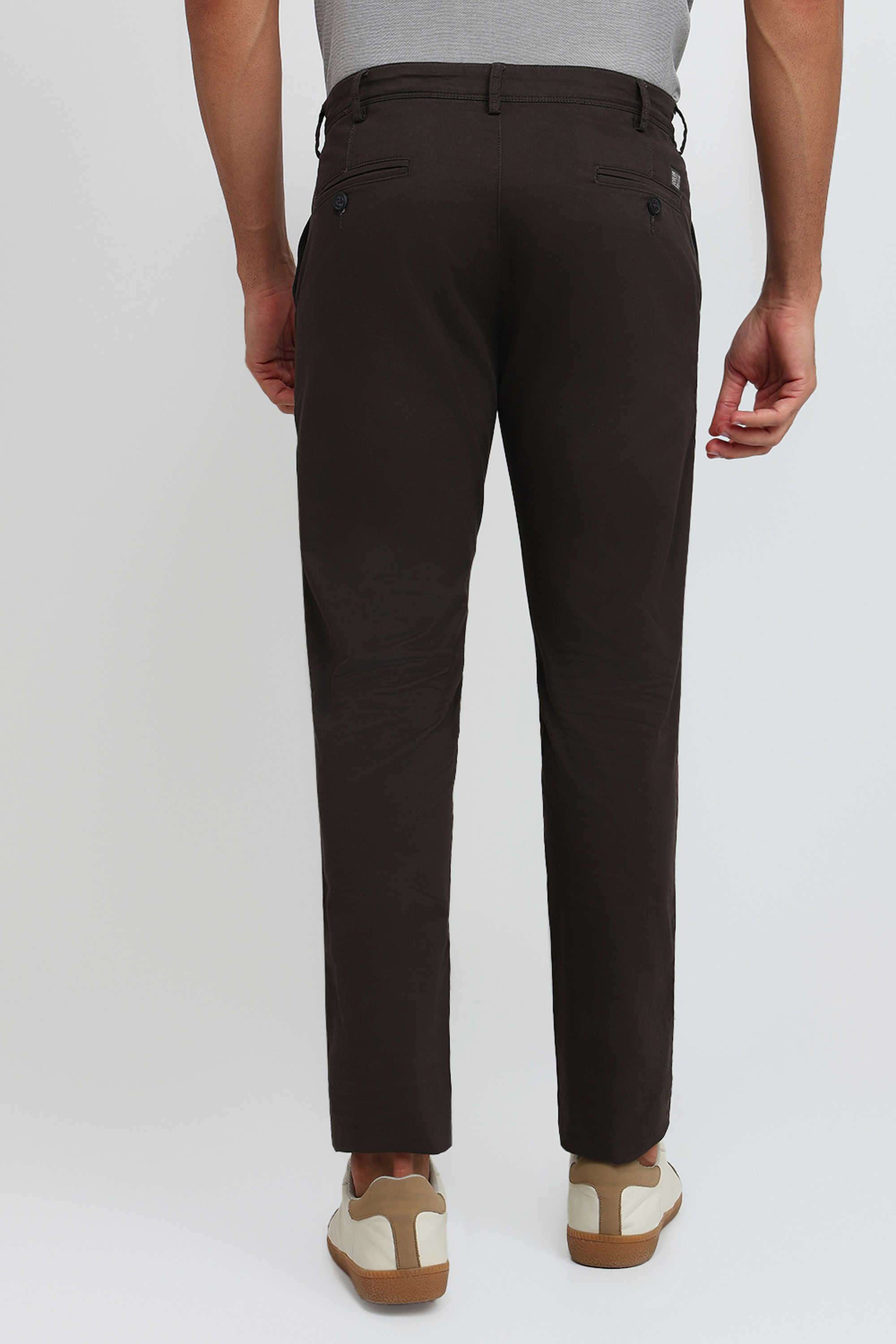 Solid-Cotton-Blend-Slim-Fit-Men-s-Casual-Trousers