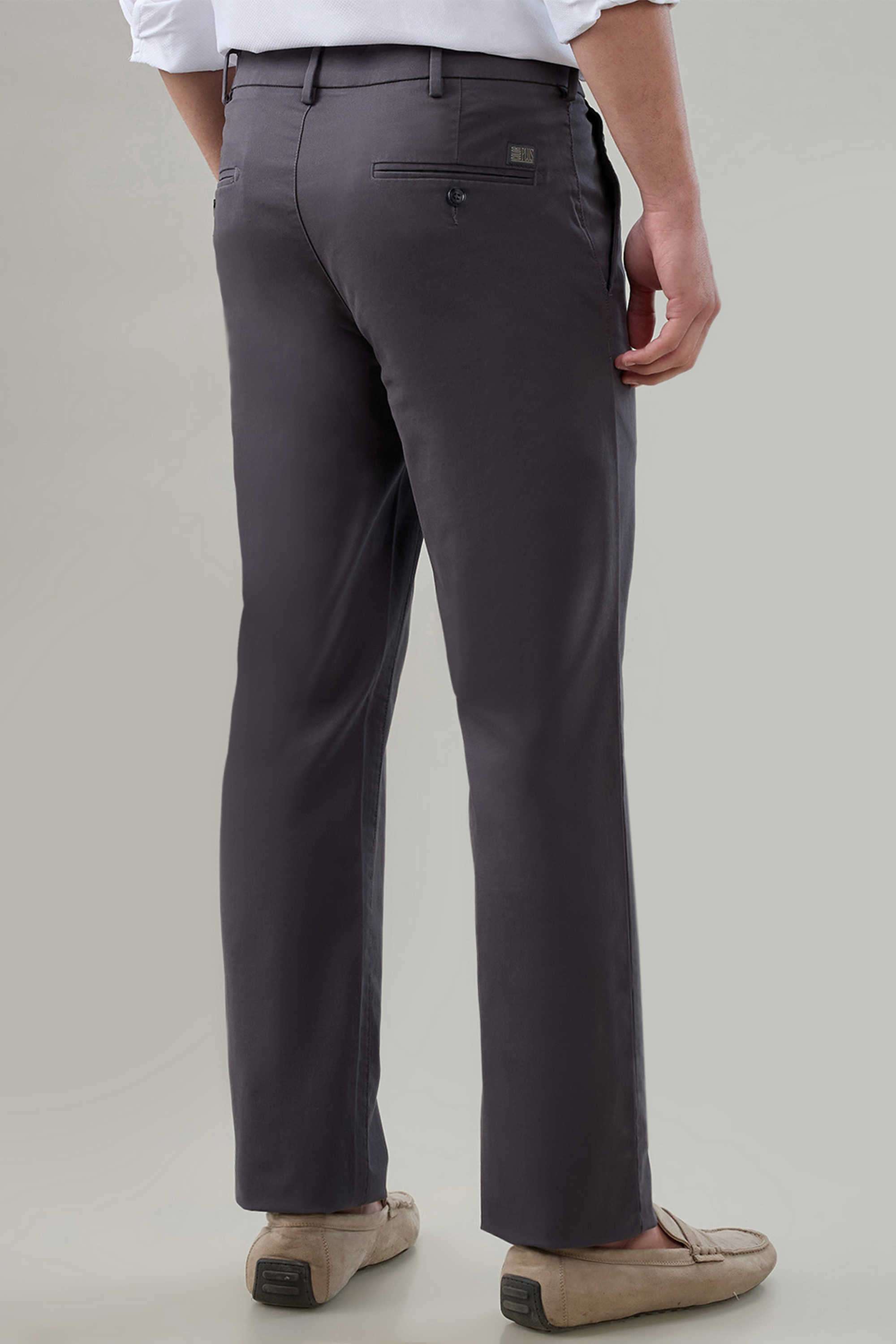 Solid-Cotton-Blend-Slim-Fit-Men-s-Casual-Trousers