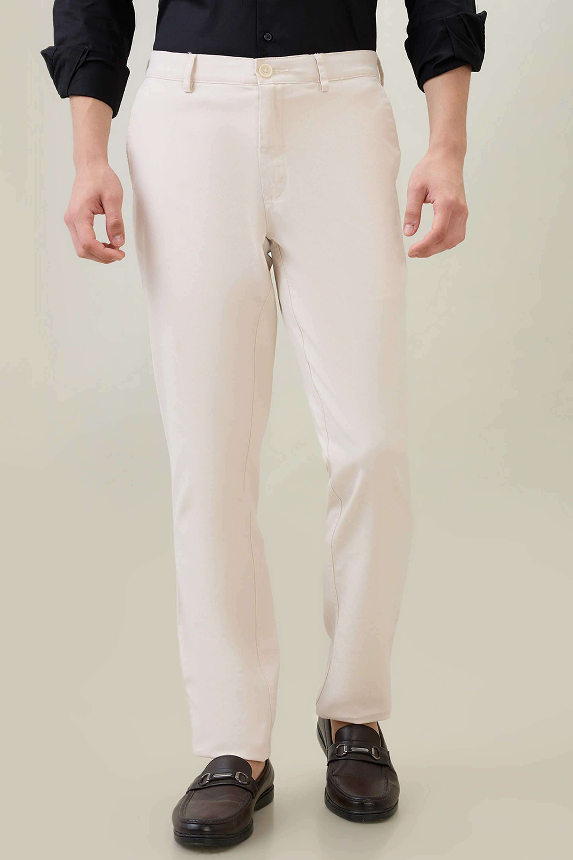 Textured-Cotton-Blend-Slim-Fit-Men-s-Casual-Trousers