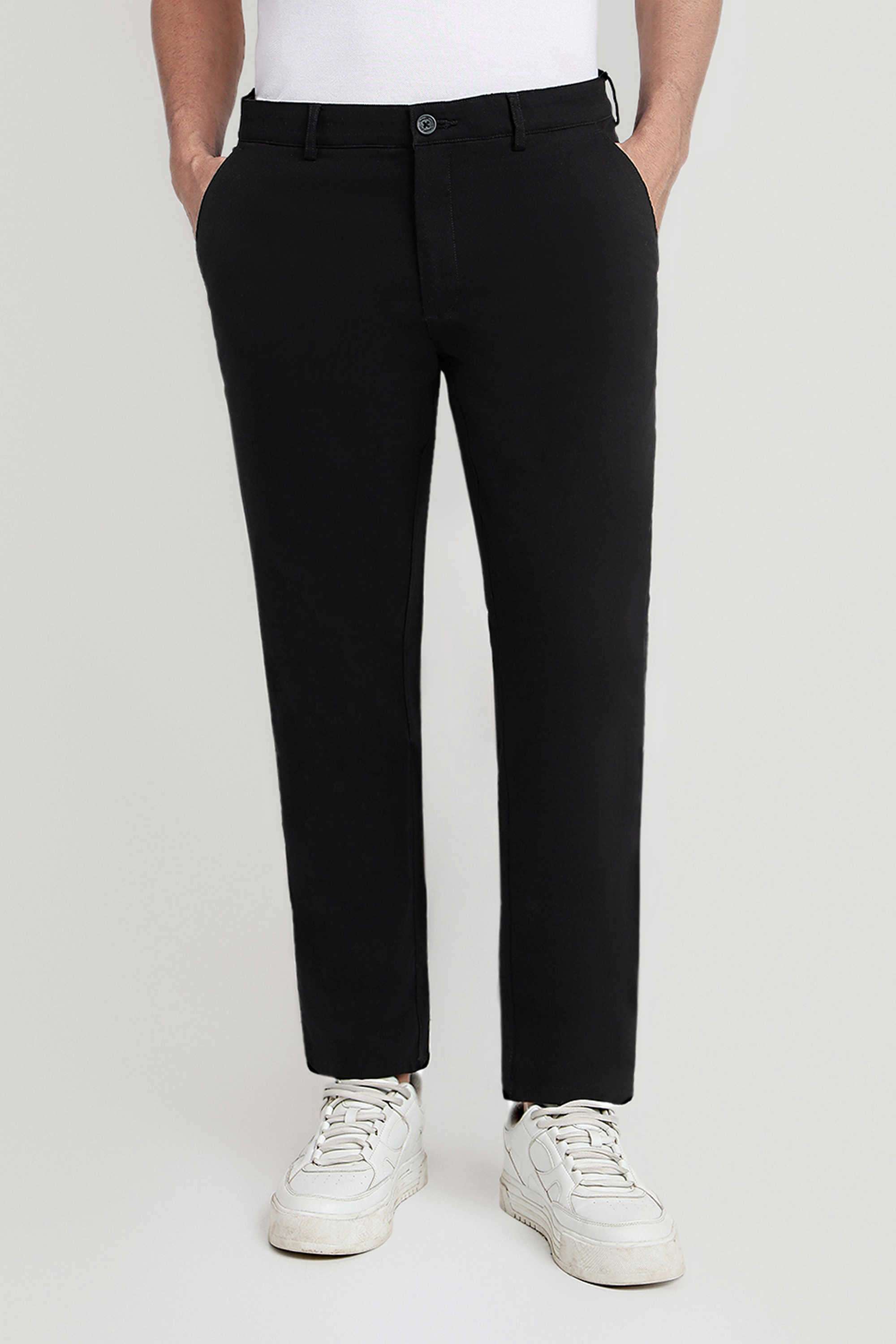 Textured-Cotton-Blend-Slim-Fit-Men-s-Casual-Trousers