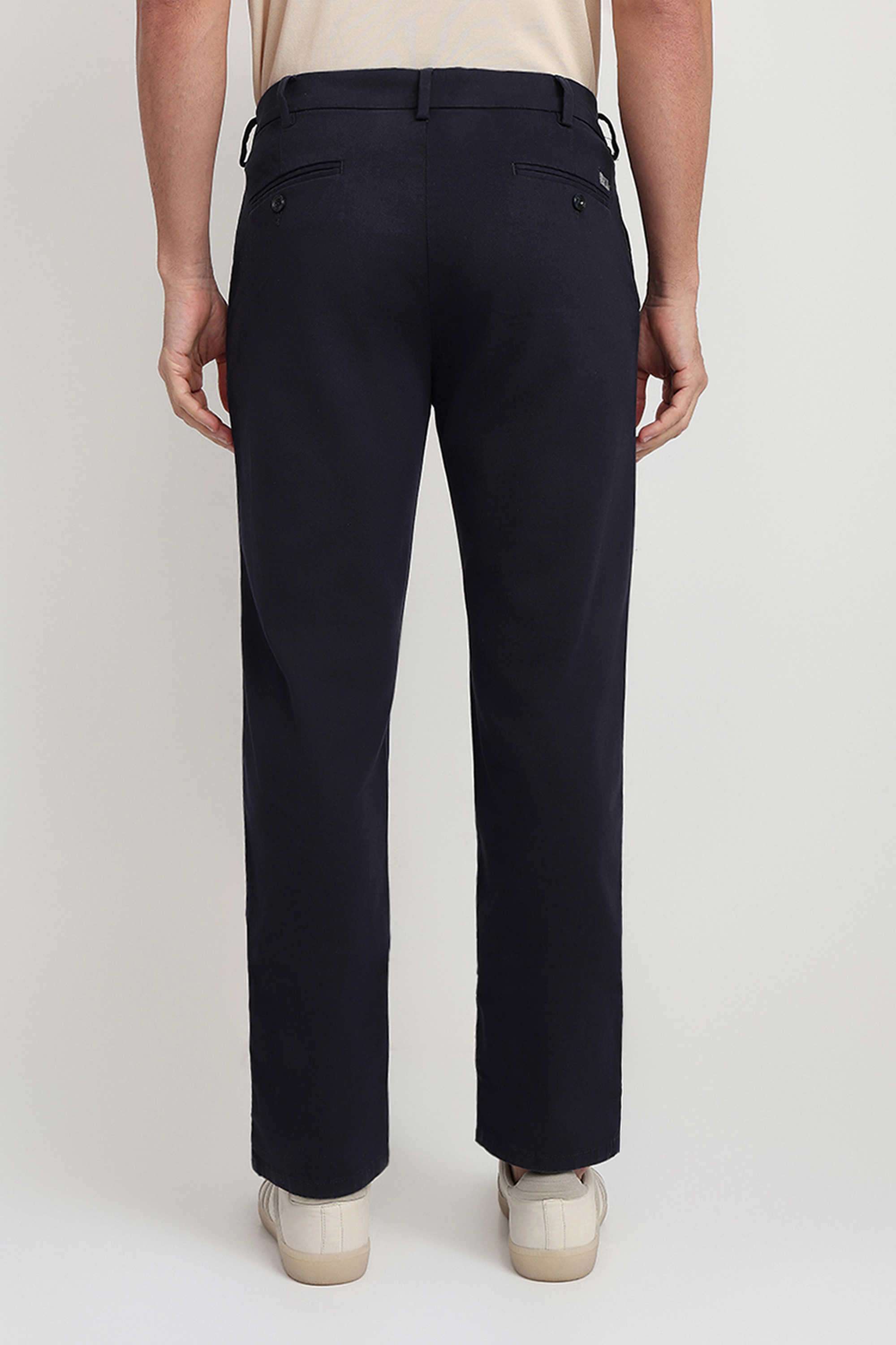 Solid-Cotton-Blend-Regular-Fit-Men-s-Casual-Trousers