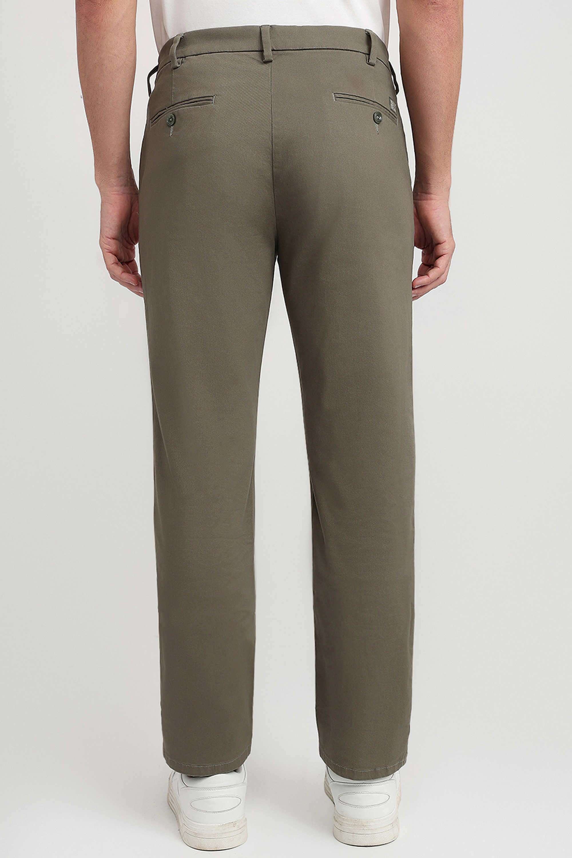 Solid-Cotton-Blend-Regular-Fit-Men-s-Casual-Trousers