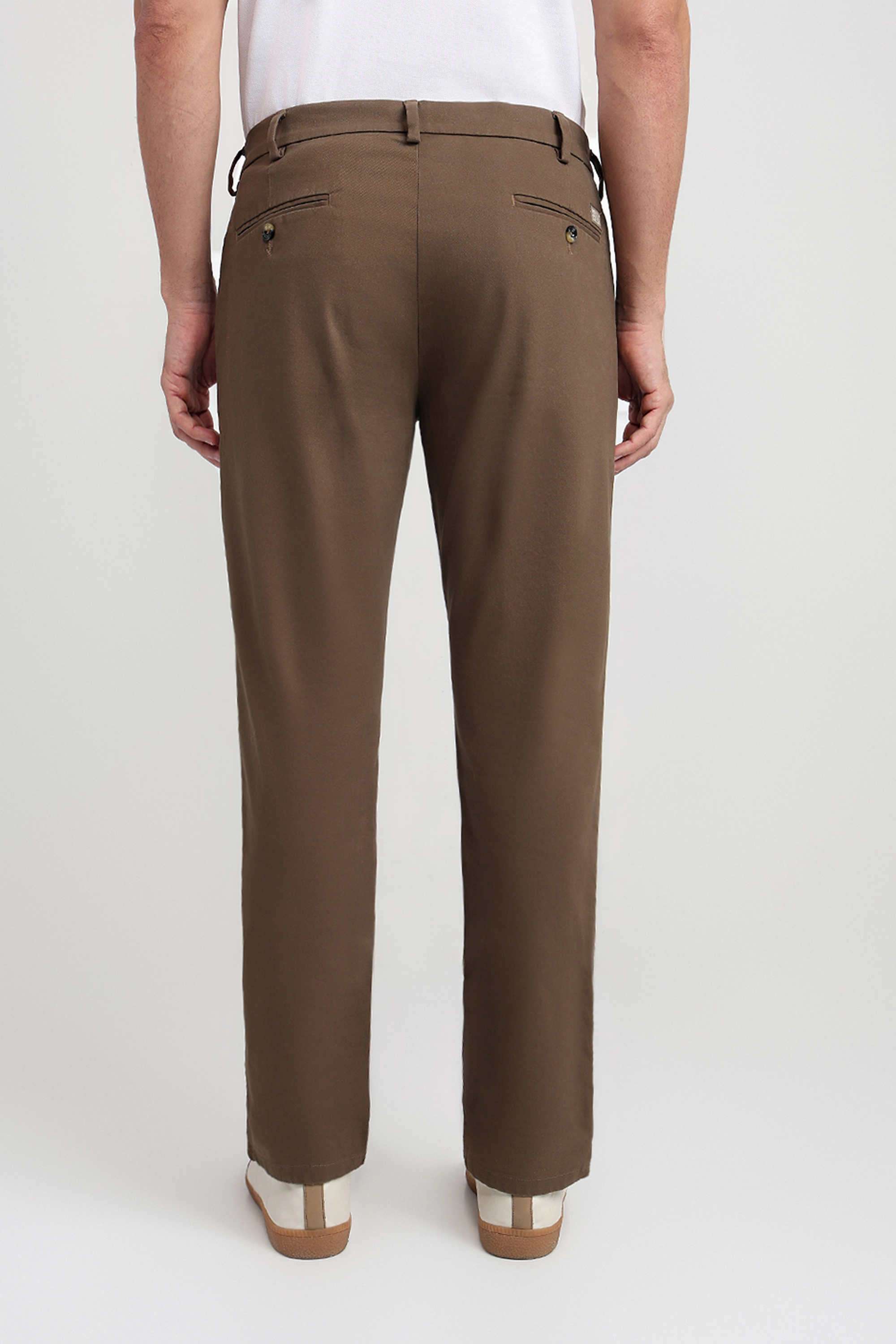 Solid-Cotton-Blend-Regular-Fit-Men-s-Casual-Trousers