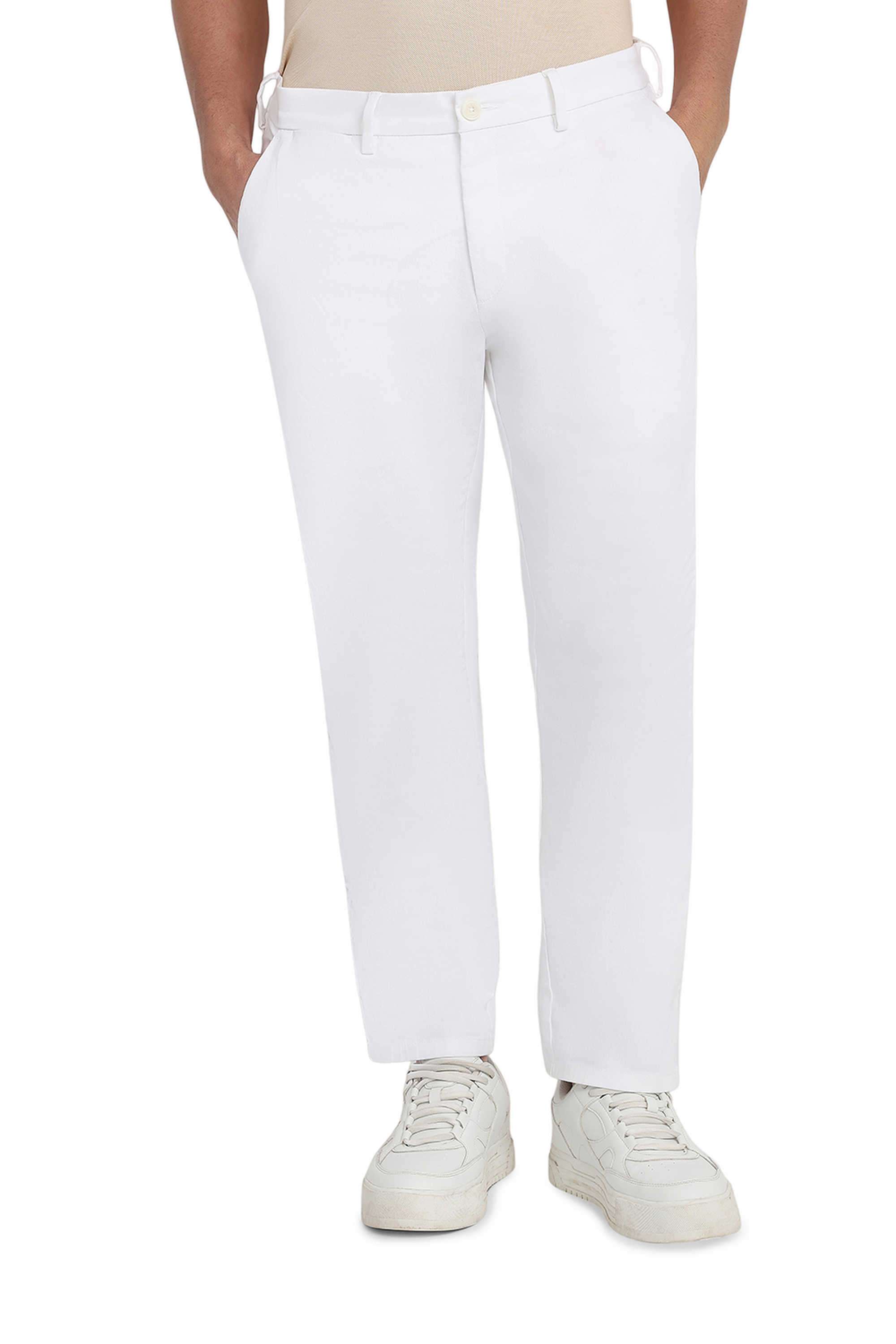 Solid-Cotton-Blend-Regular-Fit-Men-s-Casual-Trousers