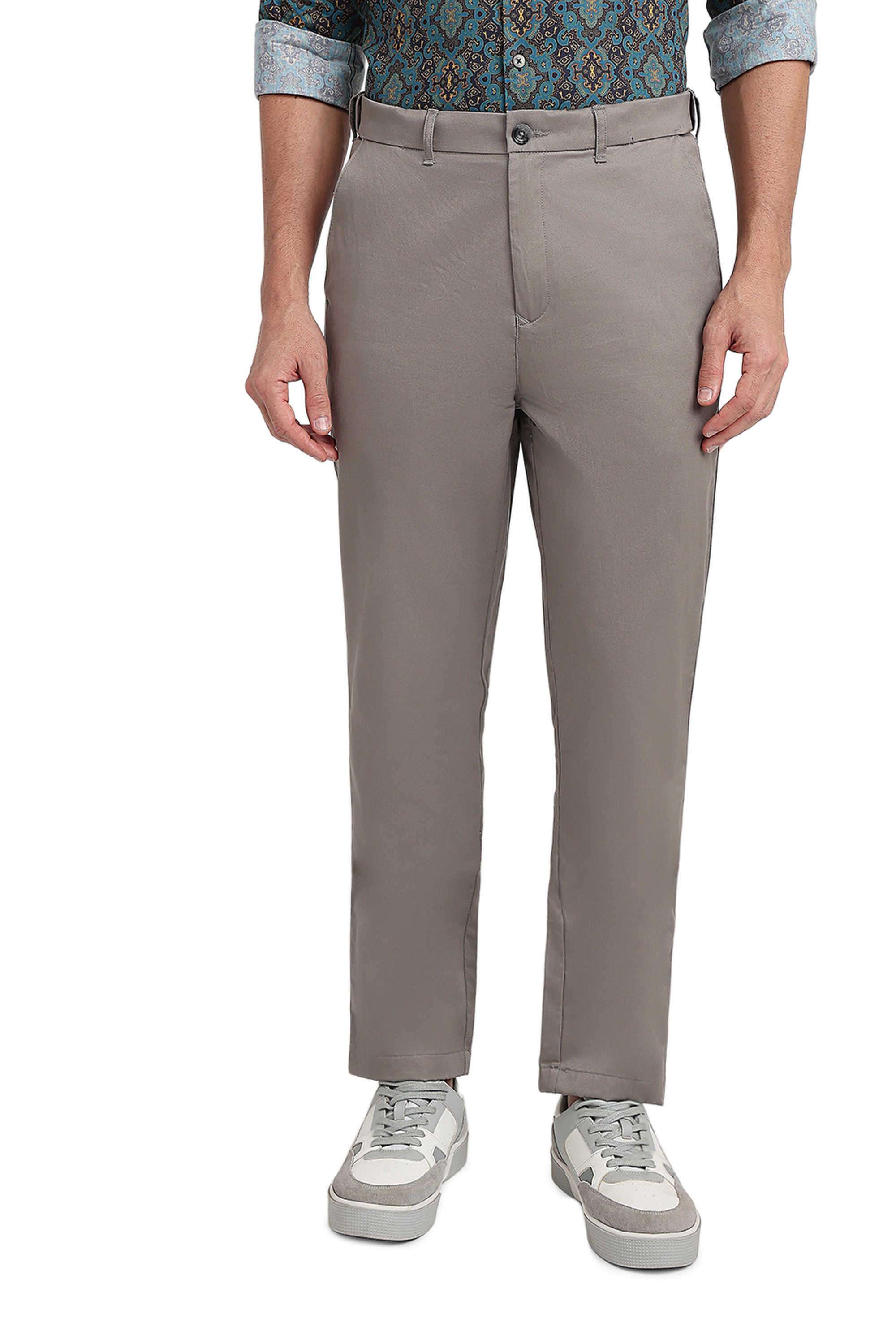 Solid-Cotton-Regular-Fit-Men-s-Casual-Trousers