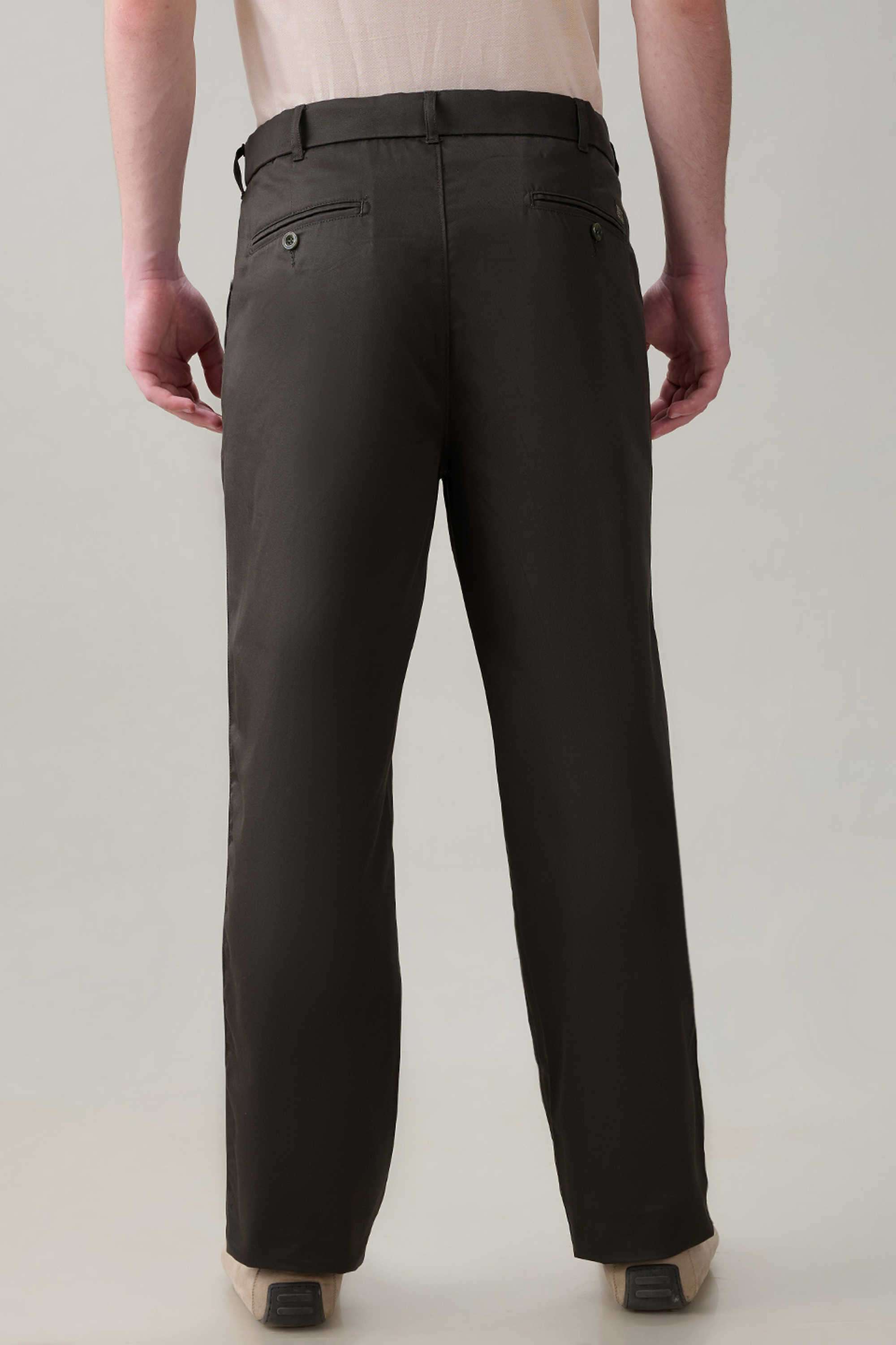 Solid-Cotton-Regular-Fit-Men-s-Casual-Trousers