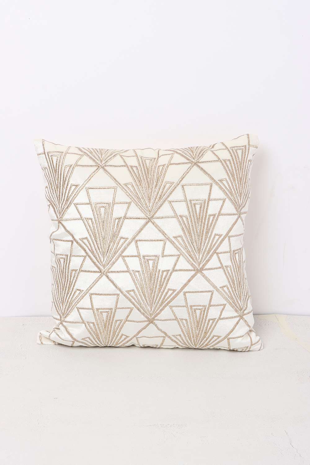 Ml-Deco-Glam-Allover-Ivory-Cushion-Cover-40X40Cm