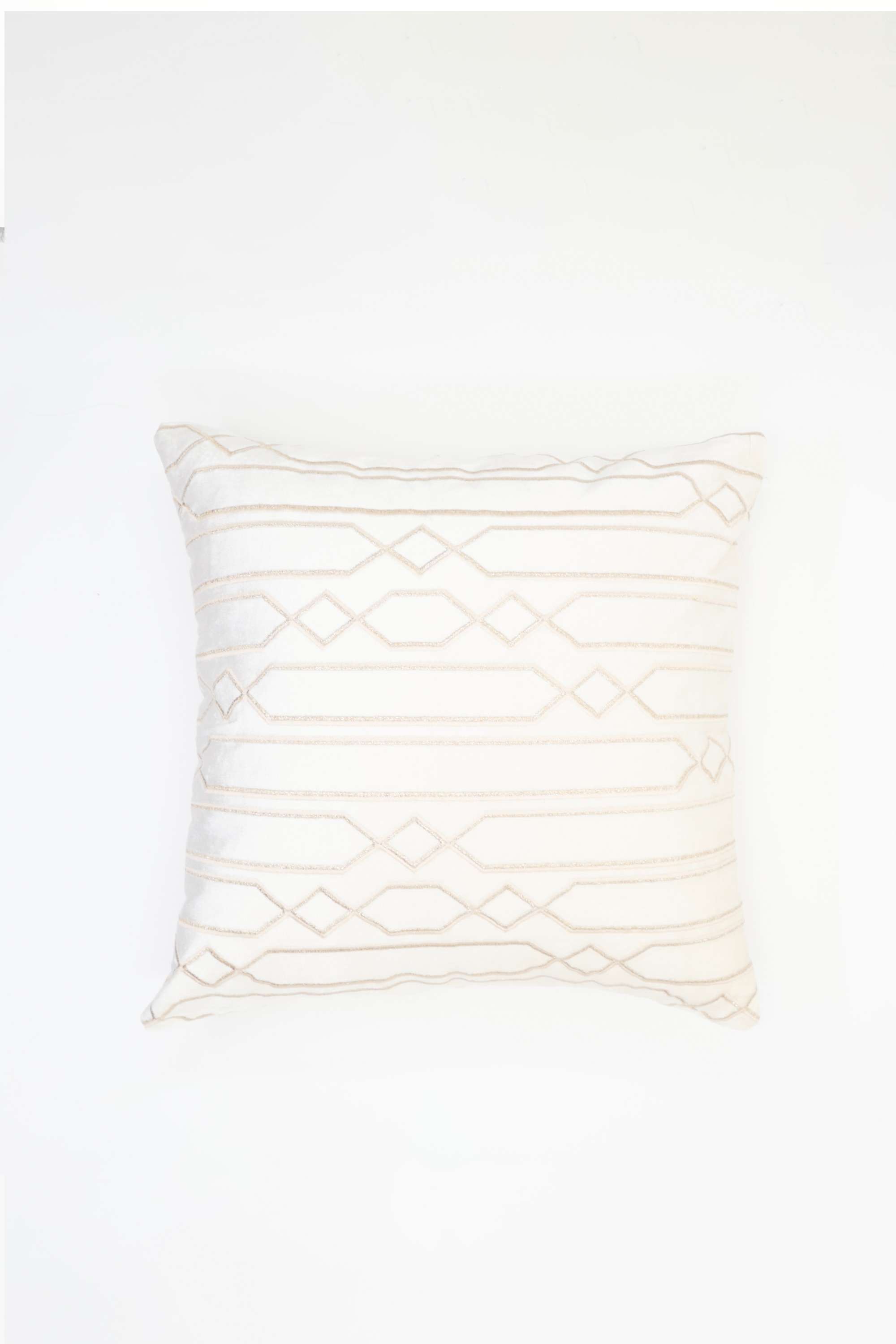 Ml-Deco-Glam-Geo-Stripe-Ivory-Cushion-Cover-40X40Cm